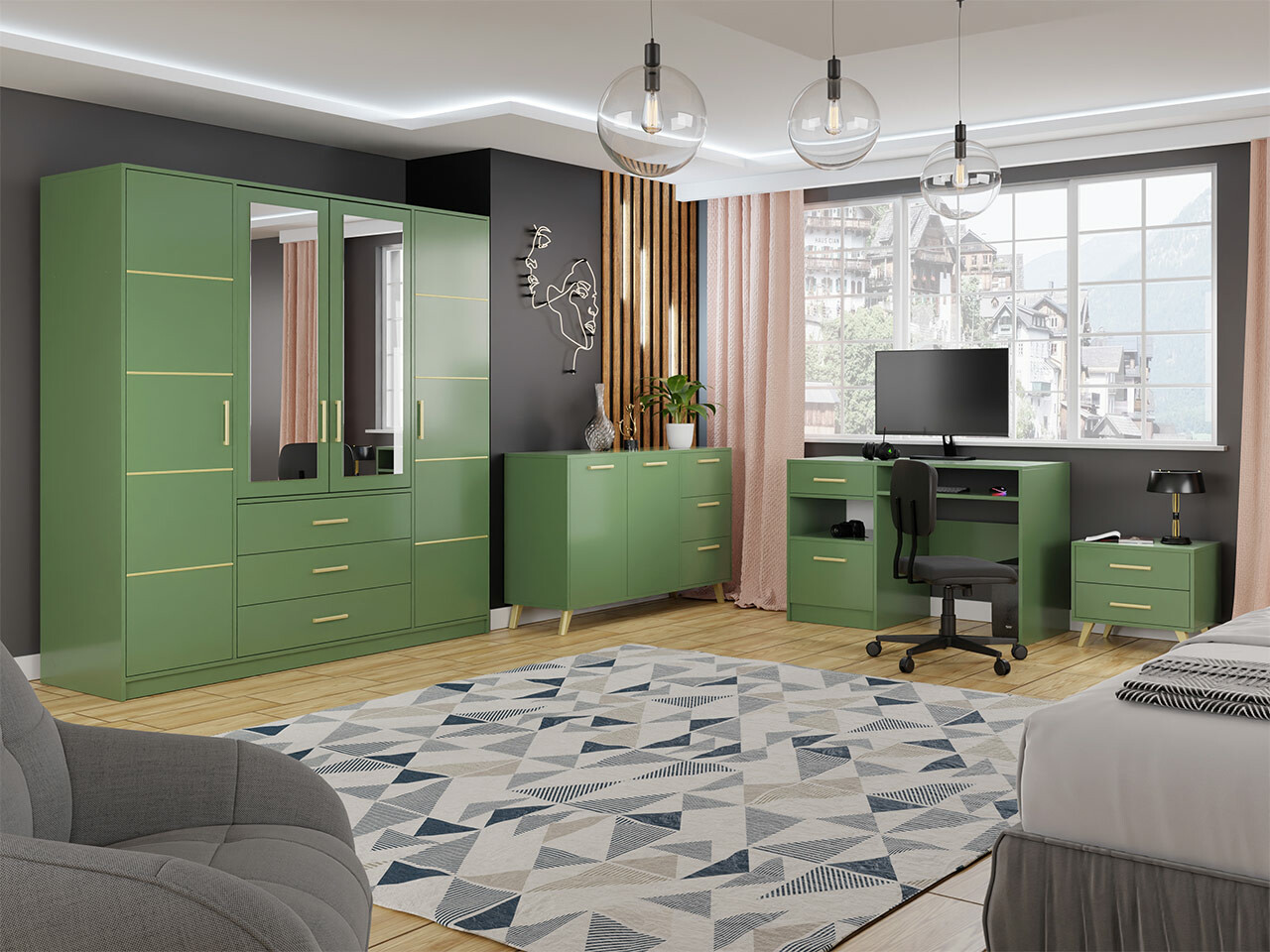 Set de mobilier Rosa I (Verde)