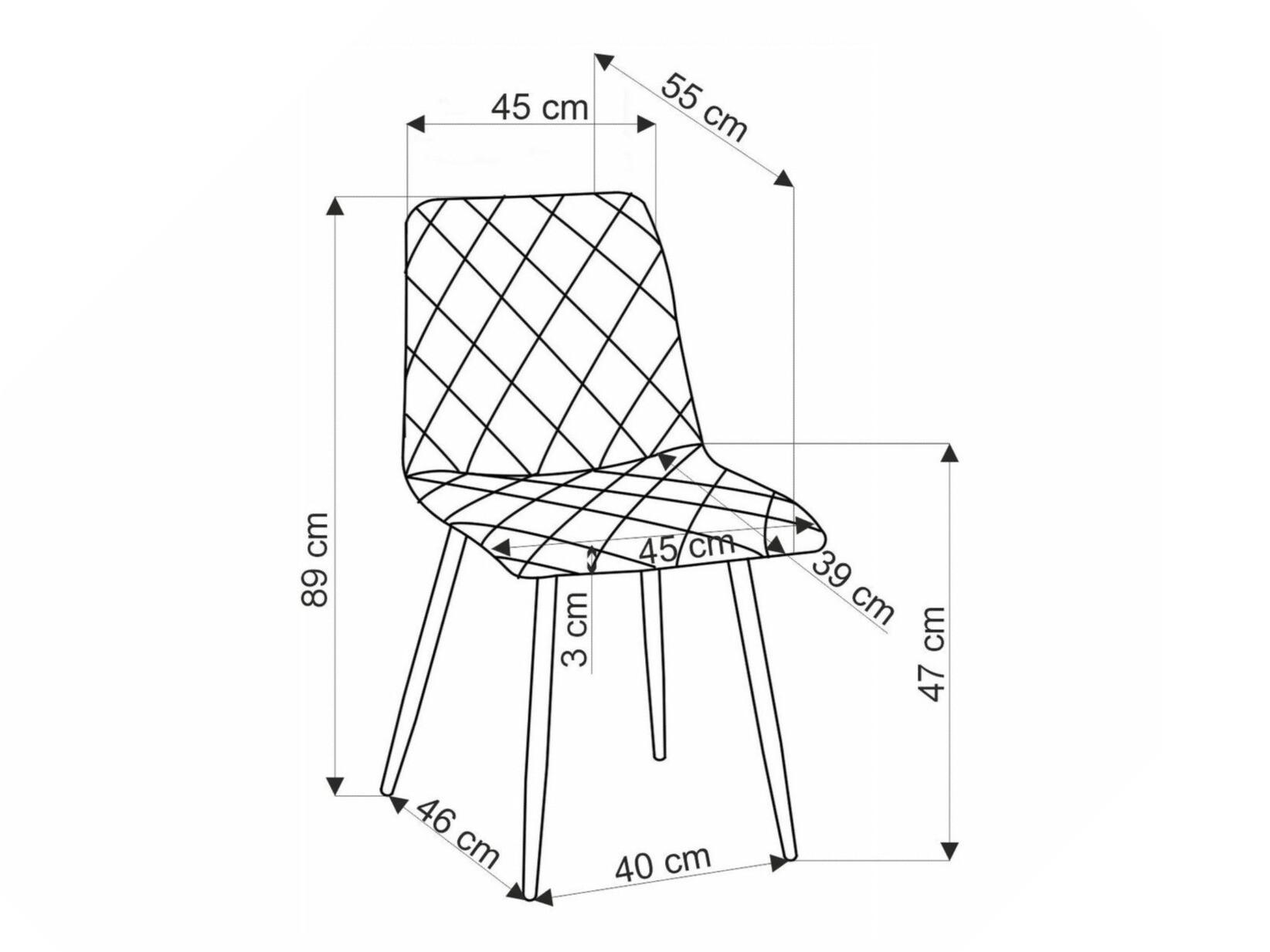 Scaun Houston 1731 (Galben + Negru)