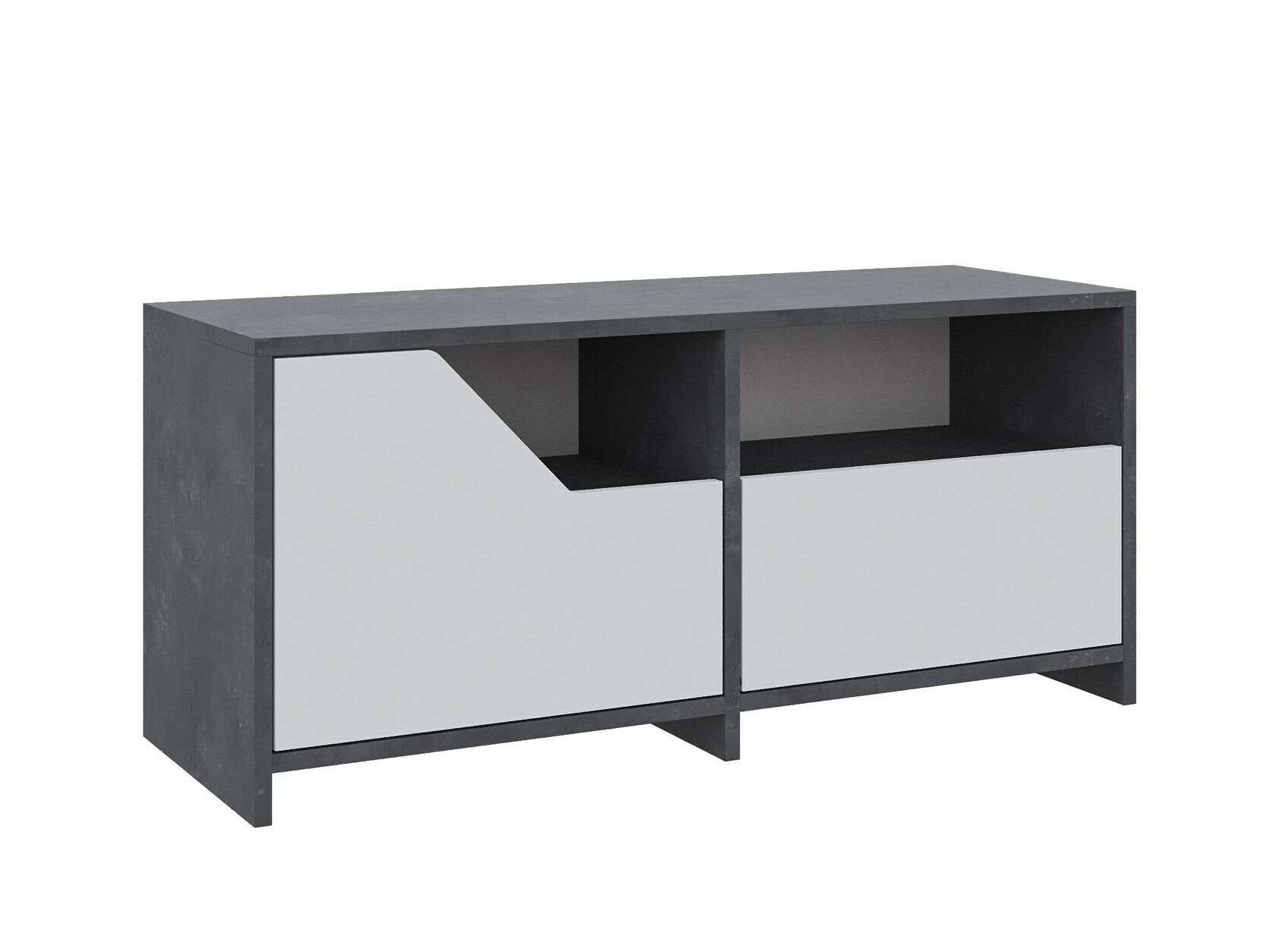 Dulap pentru pantofi Asheboro 111 (Alb + Gri)