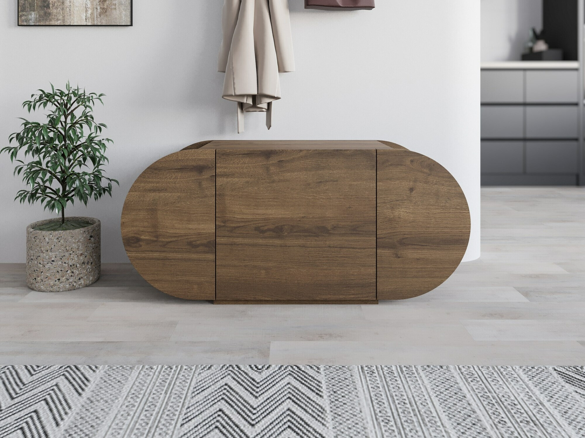 Dulap pantofi Kailua 2145 (Lemn închis la culoare)