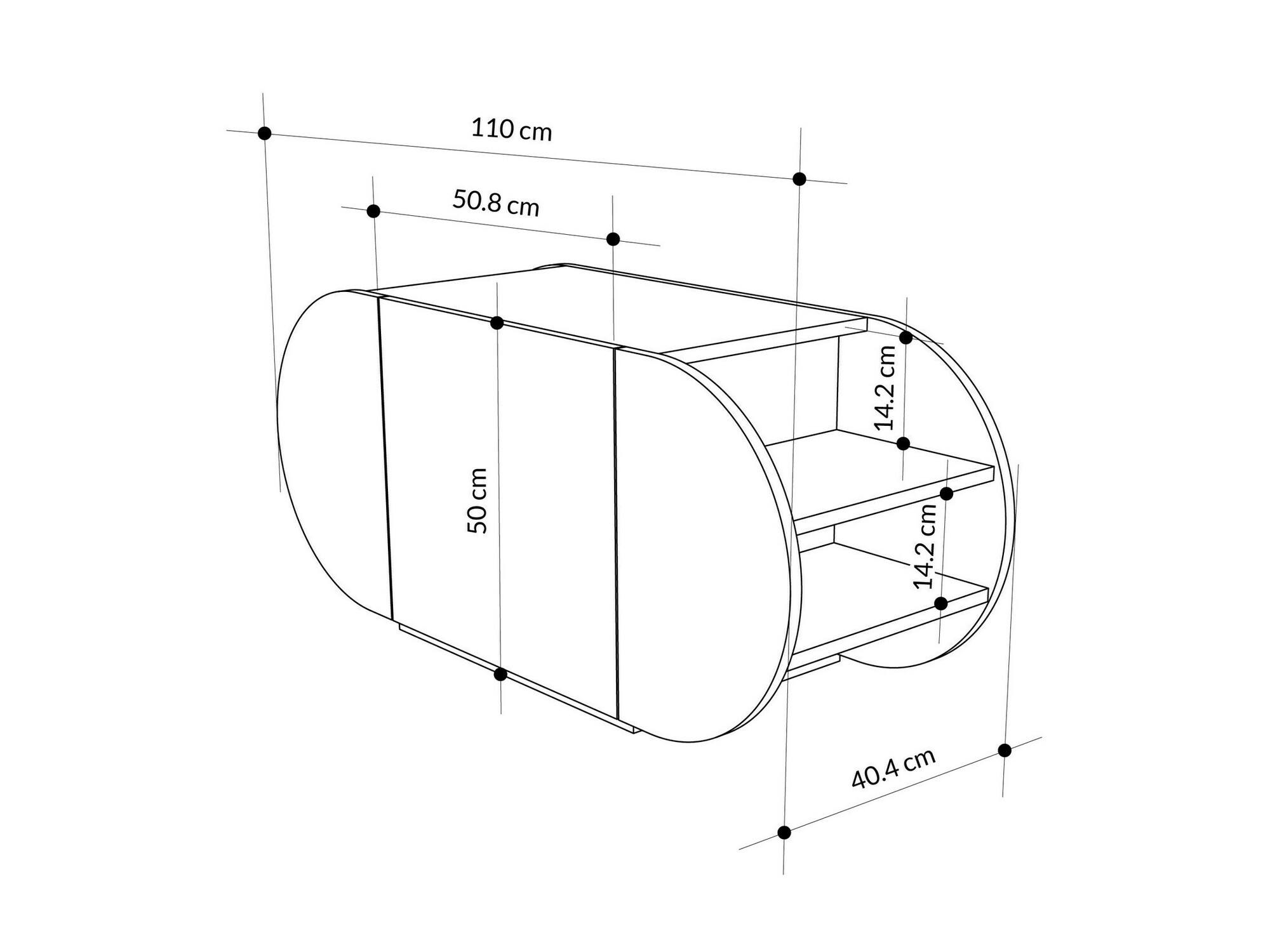 Dulap pantofi Kailua 2145 (Lemn închis la culoare)