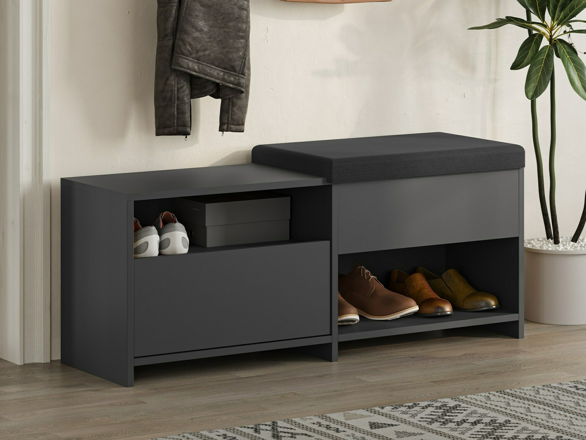 Dulap pantofi Kailua 2146 (Antracit)