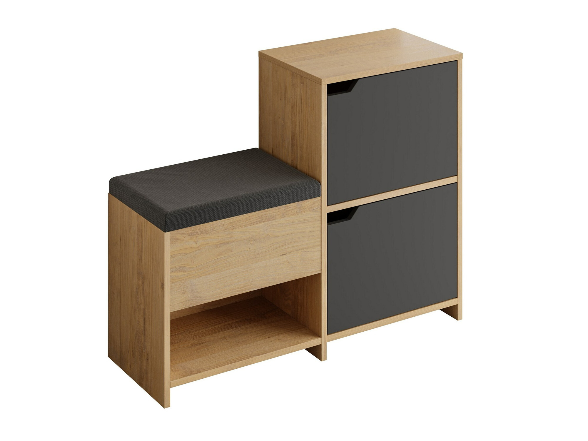 Dulap pantofi Kailua 2150 (Antracit + Stejar)