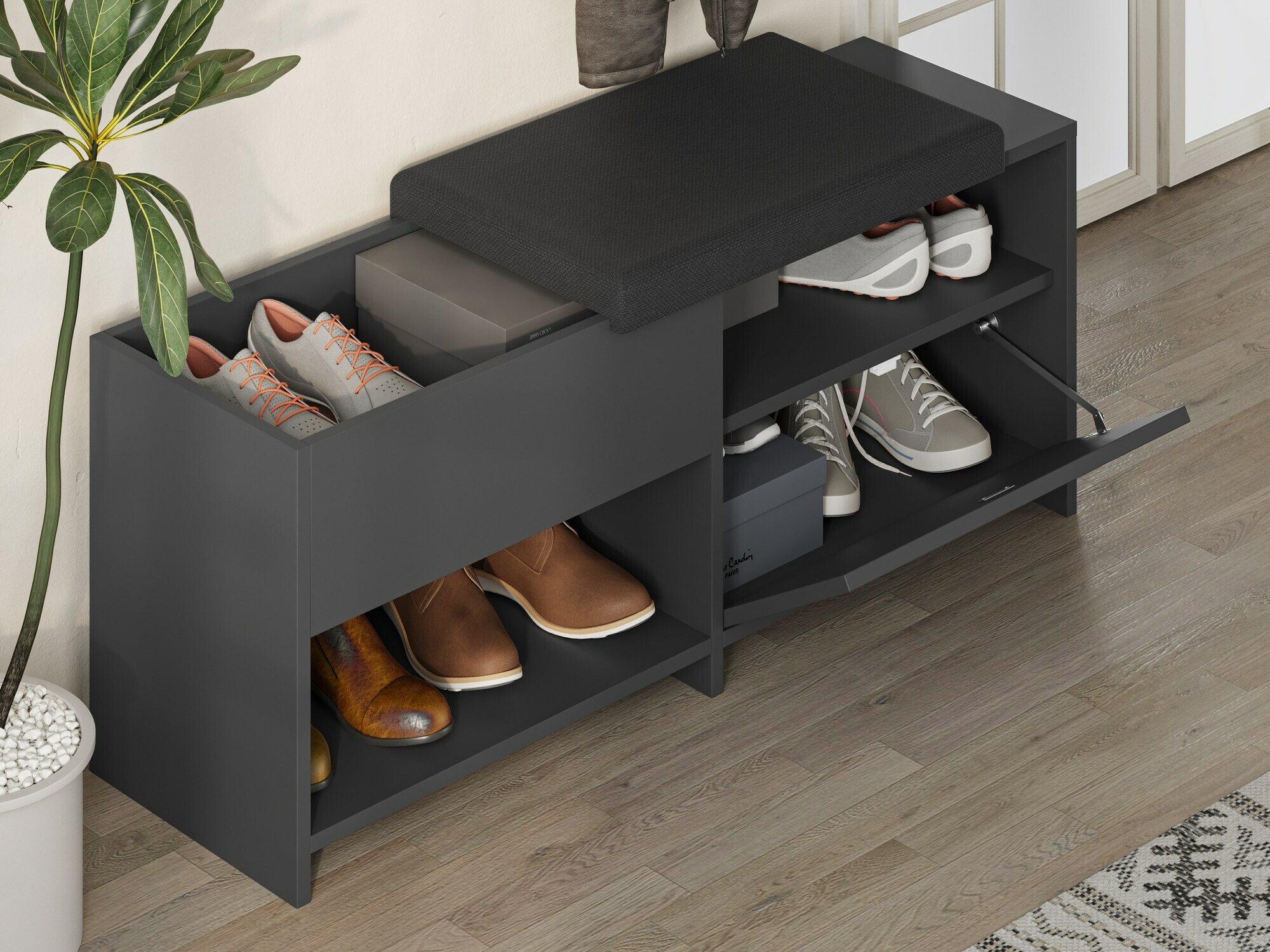 Dulap pentru pantofi Kailua 2146 (Antracit)