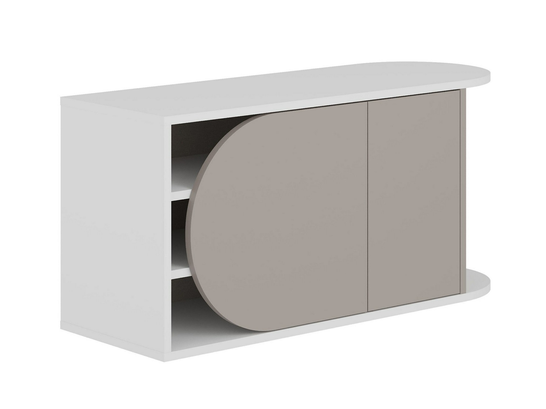 Dulap pantofi Kailua 2151 (Alb + Taupe)