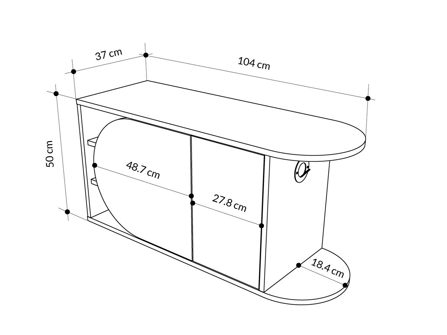 Dulap pentru pantofi Kailua 2151 (Alb + Stejar)