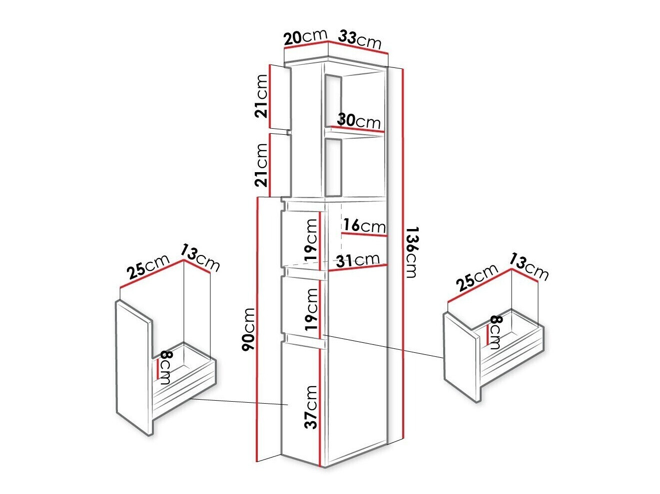 Cabinet de baie neancorat Comfivo Ova