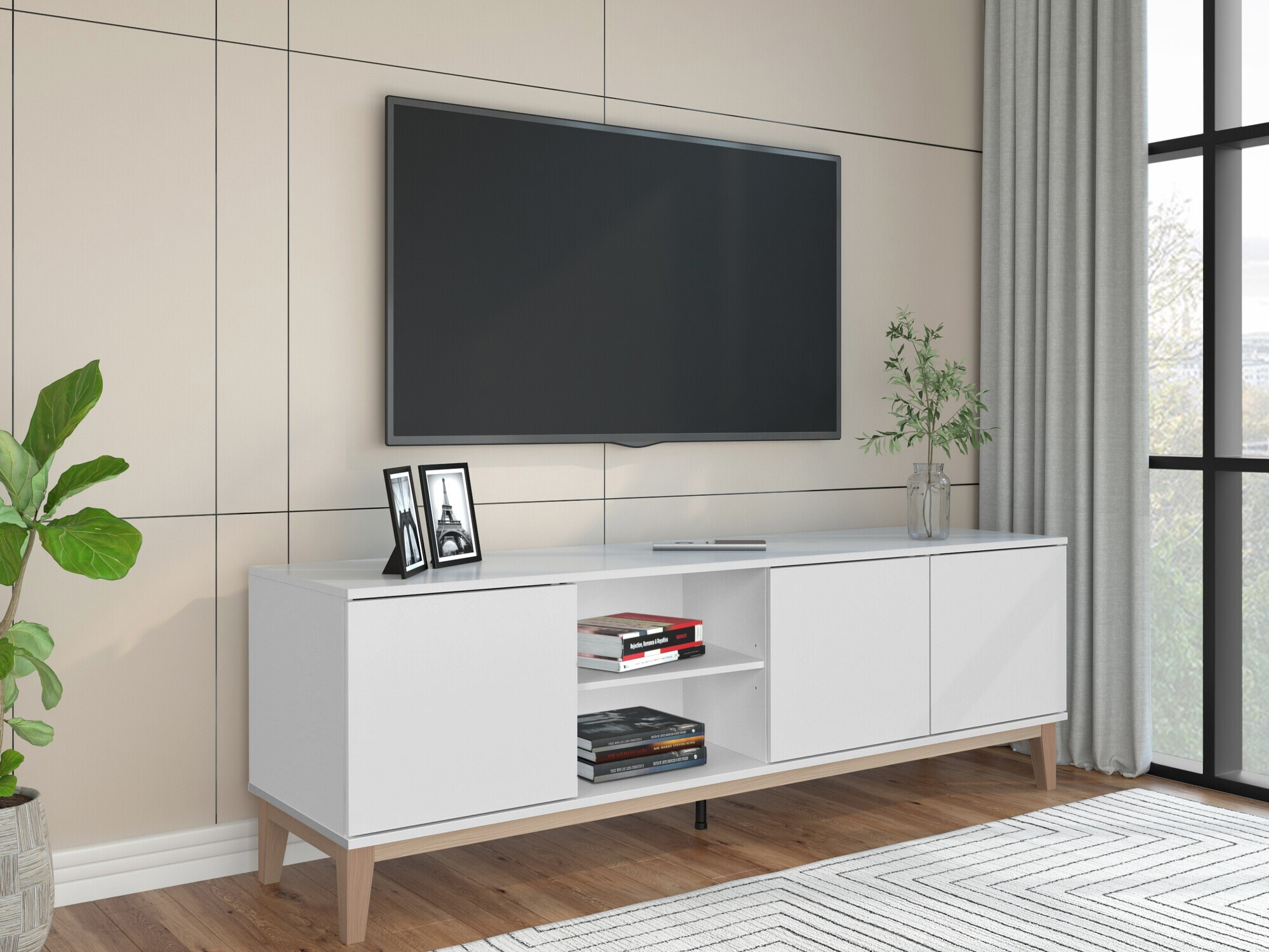 Comodă TV Felmelo 104 (Alb)