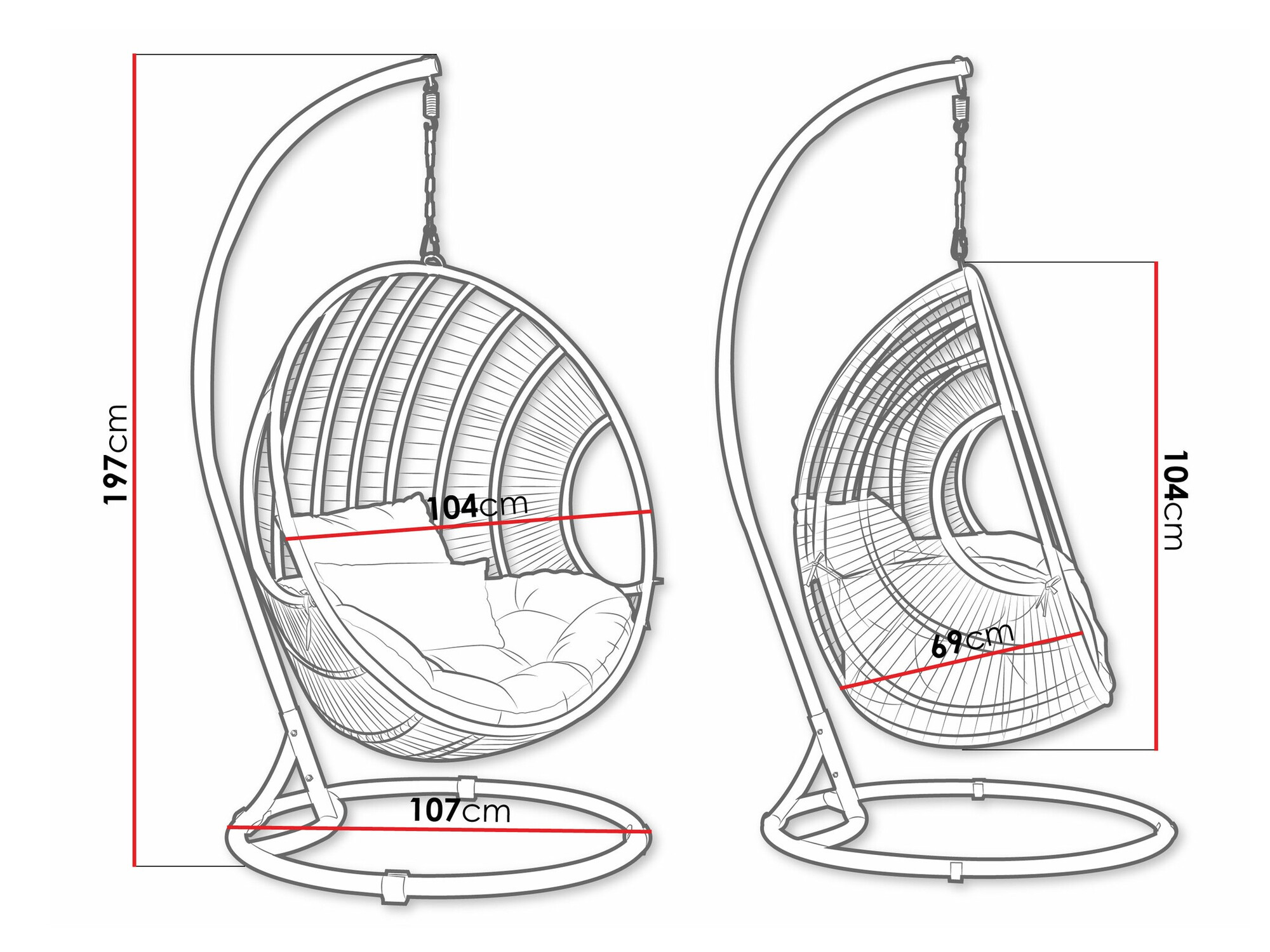 Scaun suspendat Comfivo 431