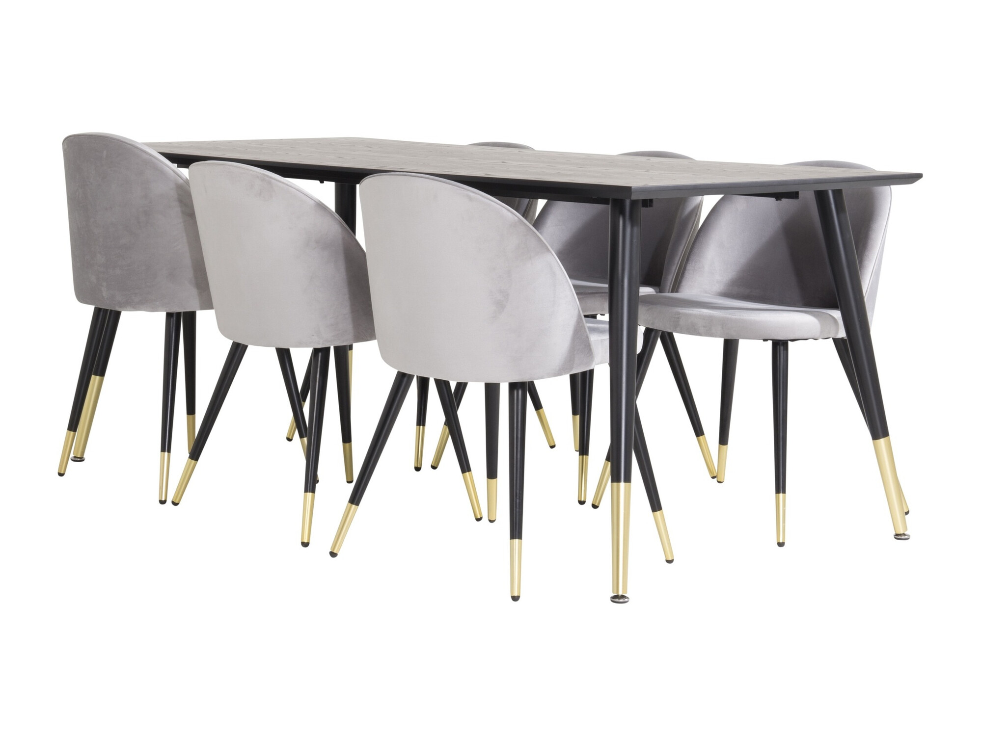 Set de dining Dallas 346 (Gri + Negru)