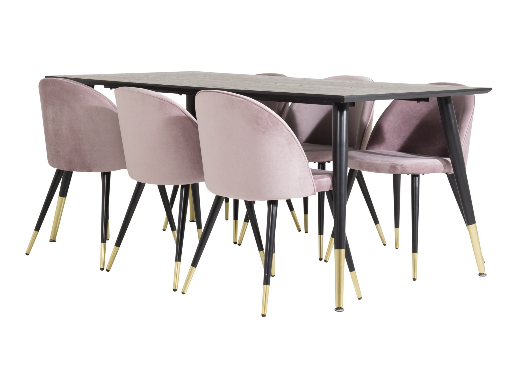Set de dining Dallas 346 (Roze + Negru)