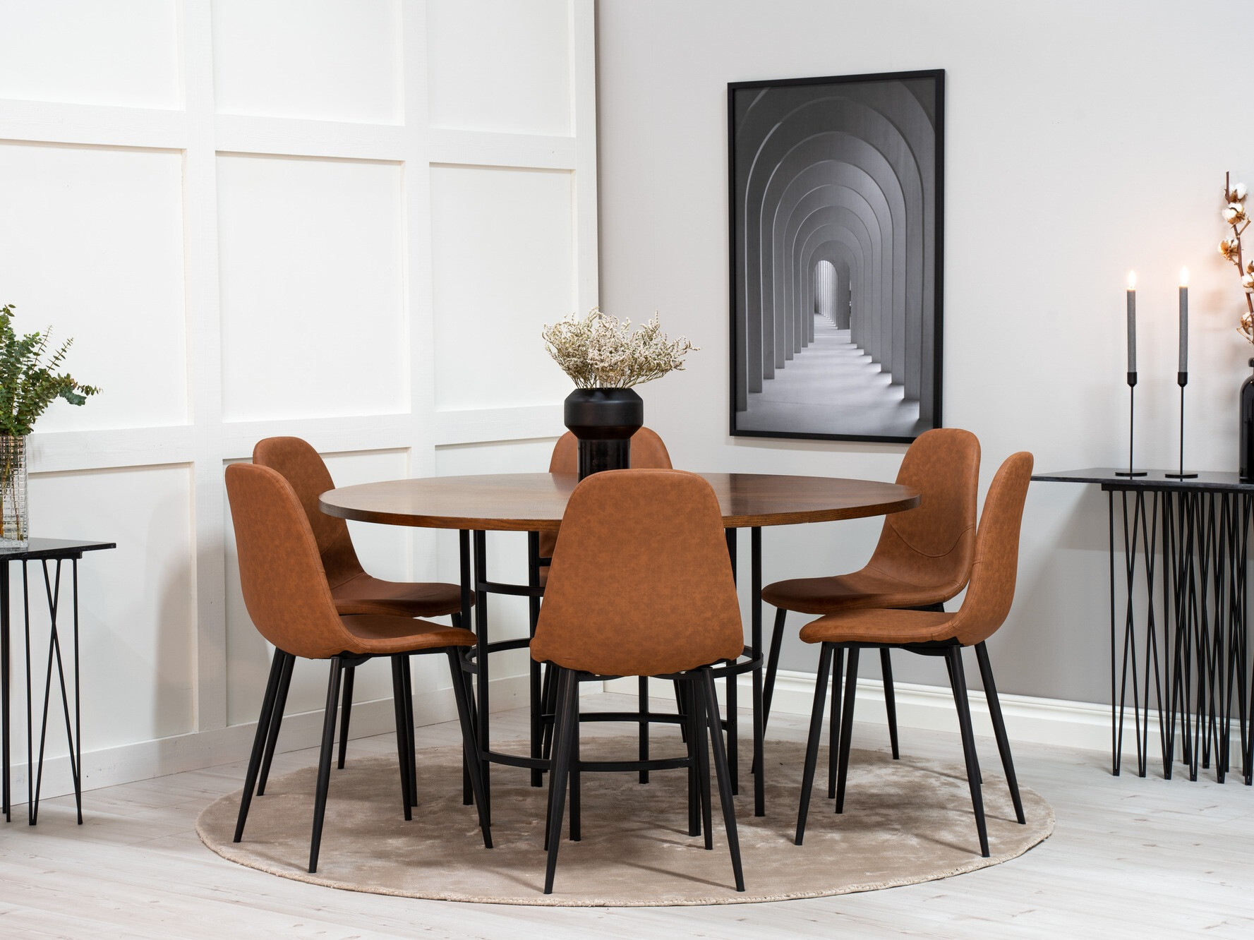 Set de dining Dallas 309 (Maro + Negru)