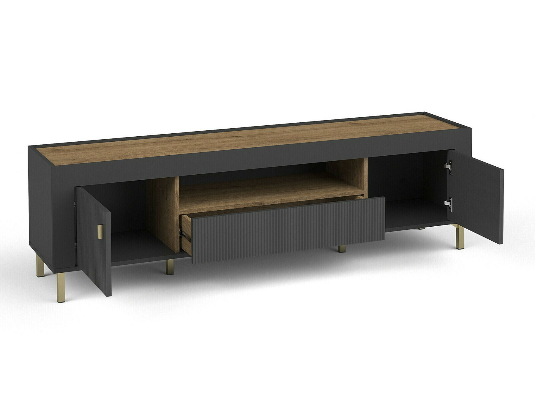 Set de living Mormavu 114 (Negru mat)