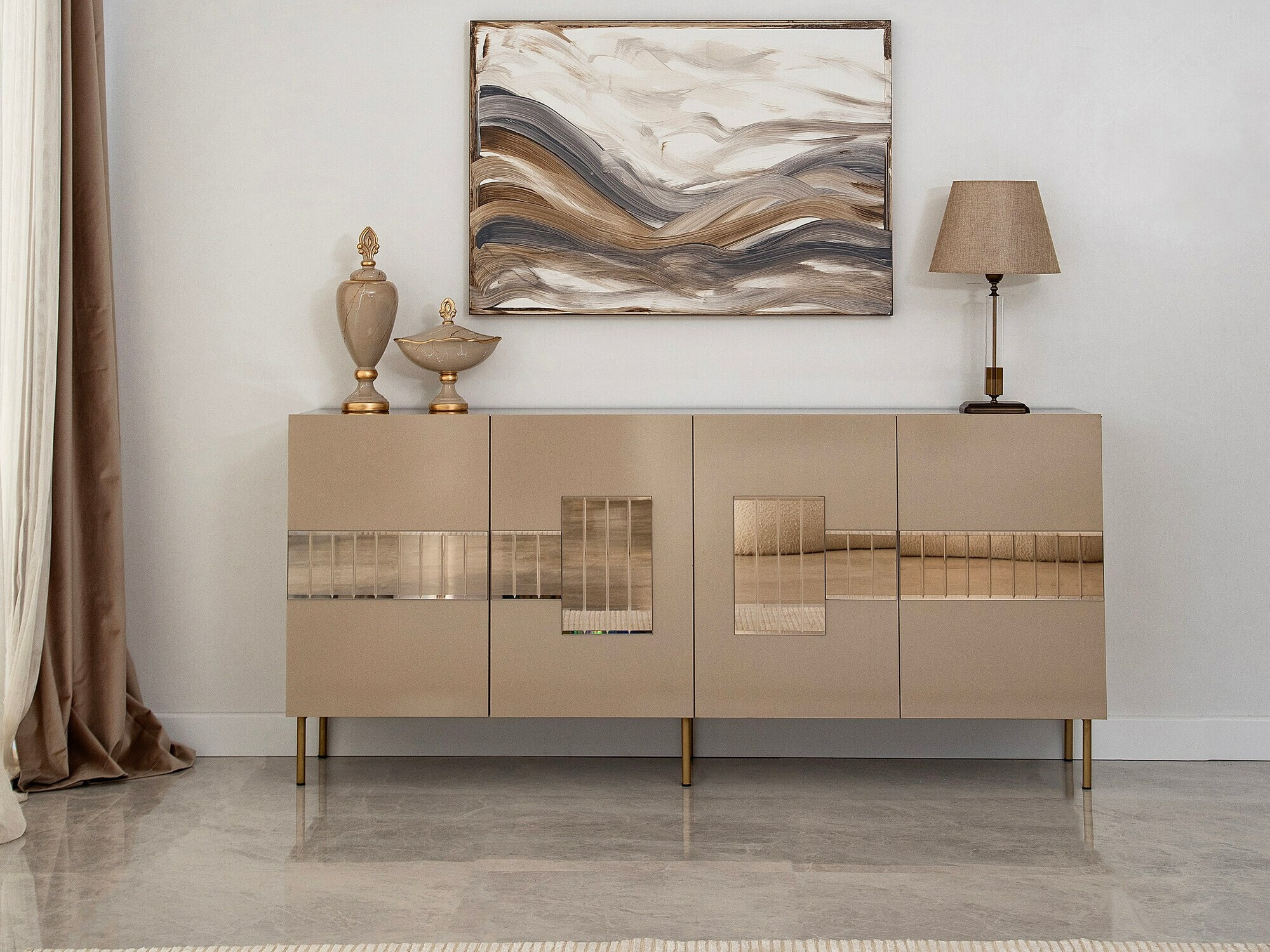Bufet Kailua 2202 (Bej + Auriu)