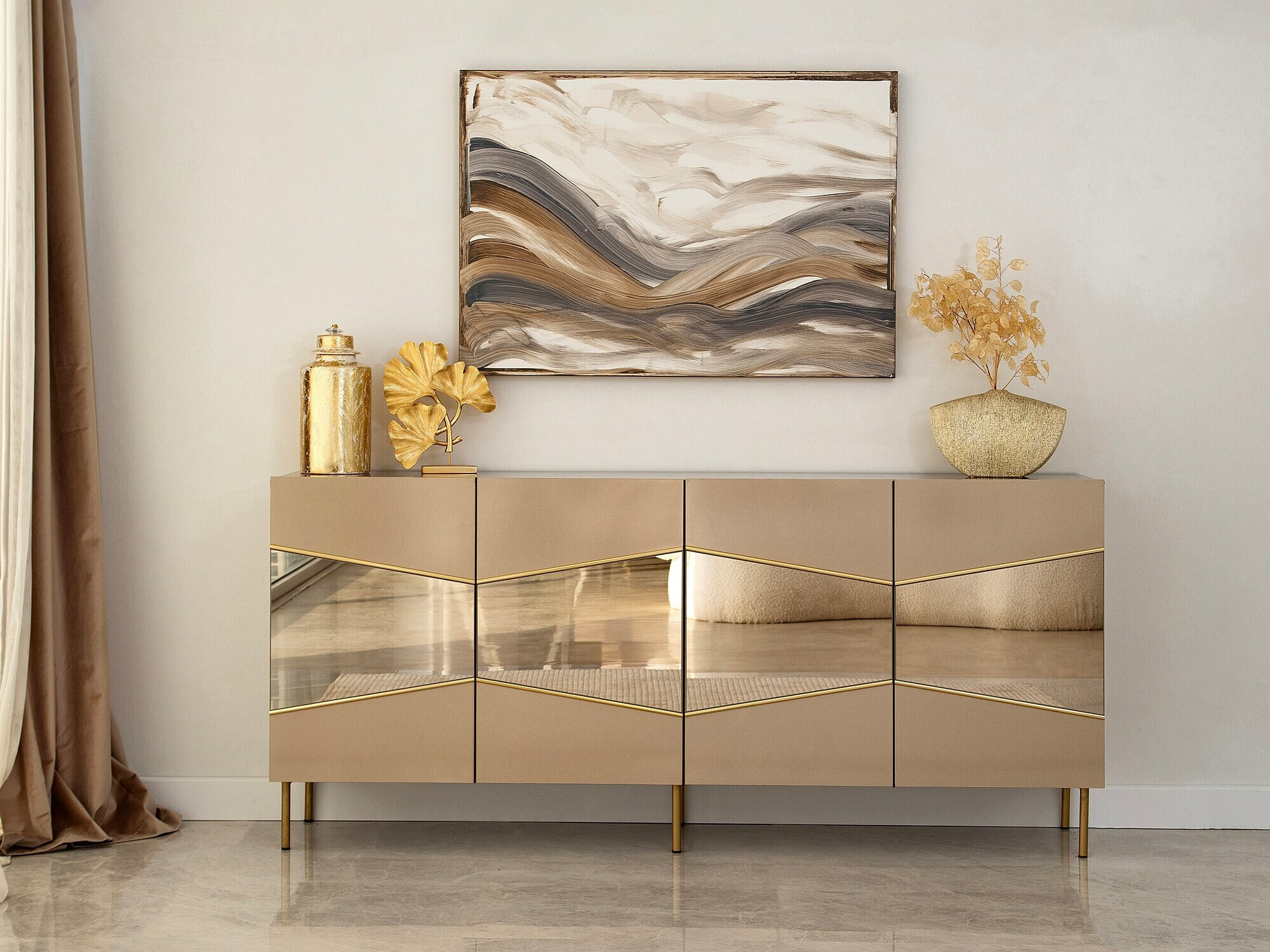 Bufet Kailua 2210 (Bej + Auriu)