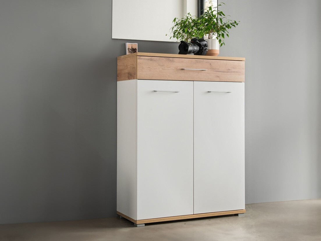 Comodă Nuveno 100 (Alb + Navarra stejar)