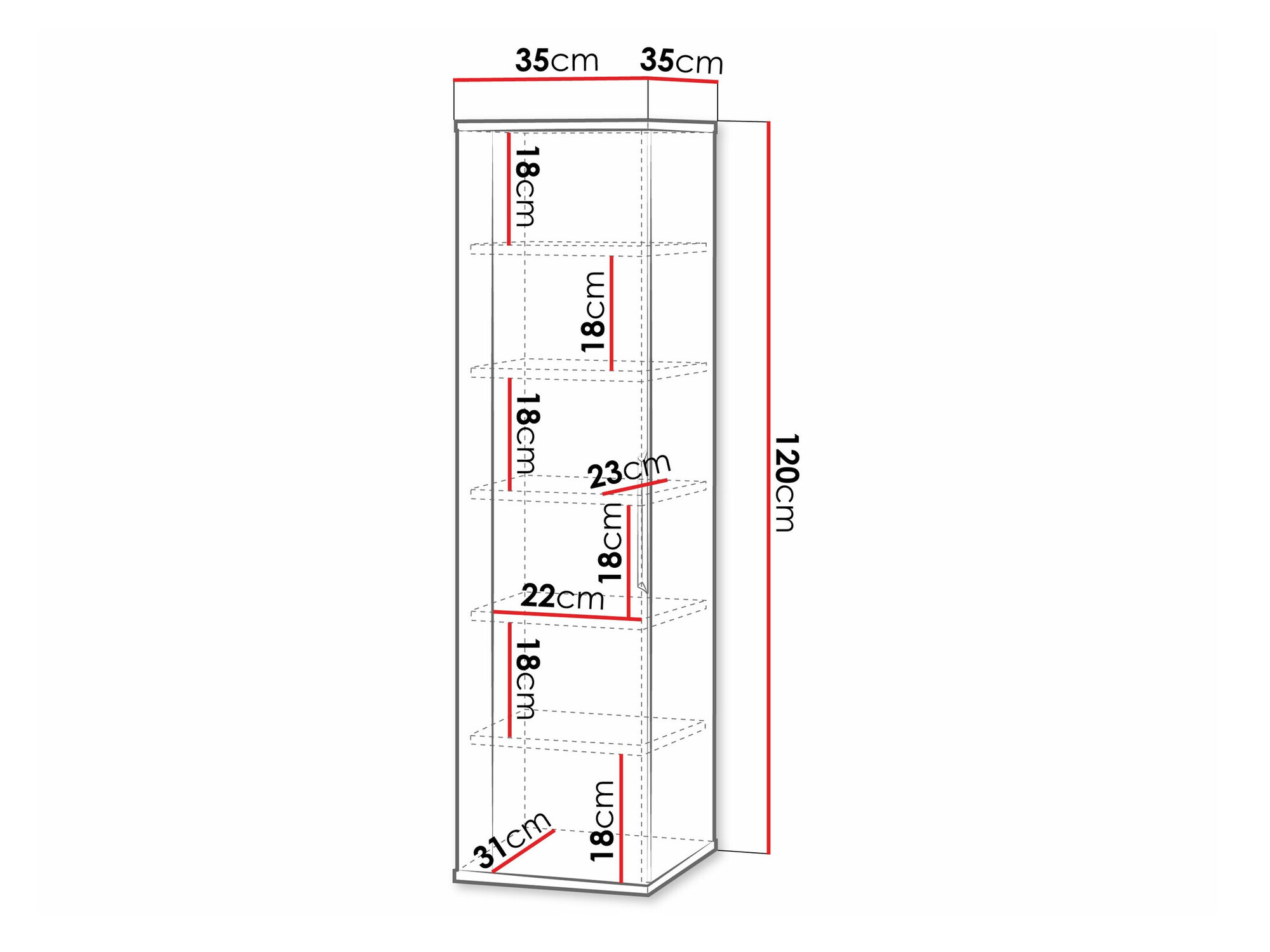 Cabinet de baie suspendat Sorleve 102 (Alb)