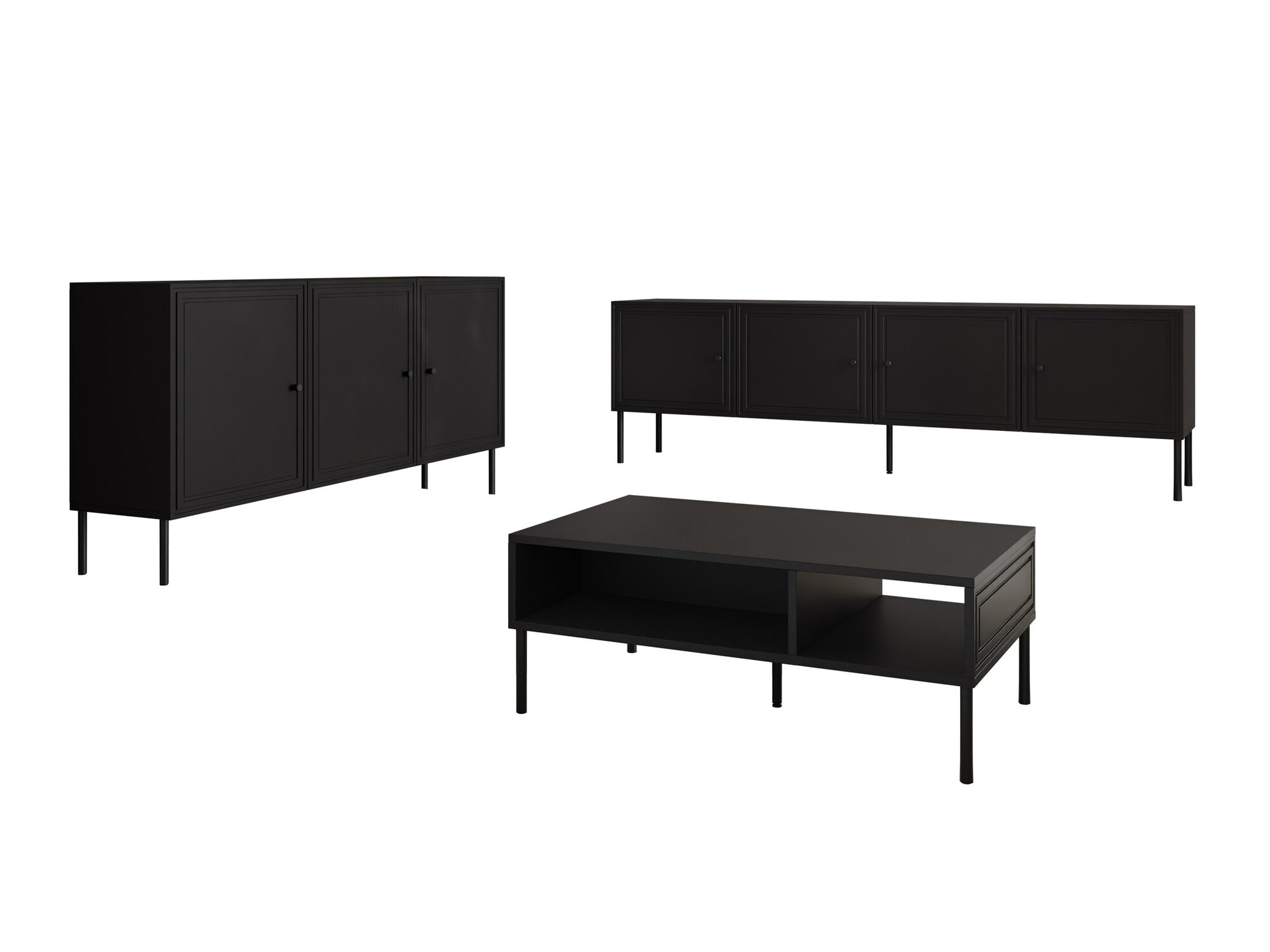 Set de living Celra I (Negru)