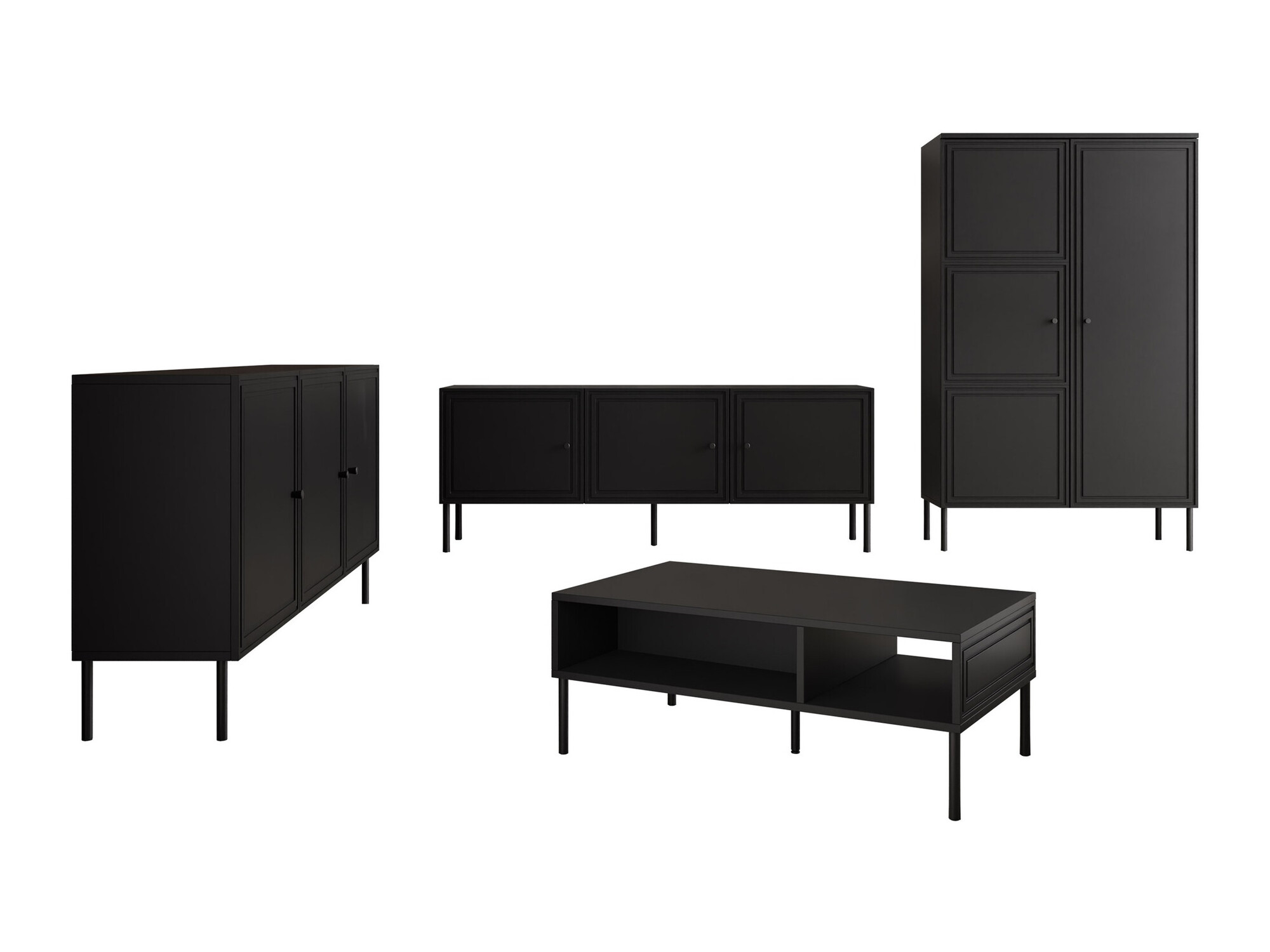 Set de living Monciru 106 (Negru)