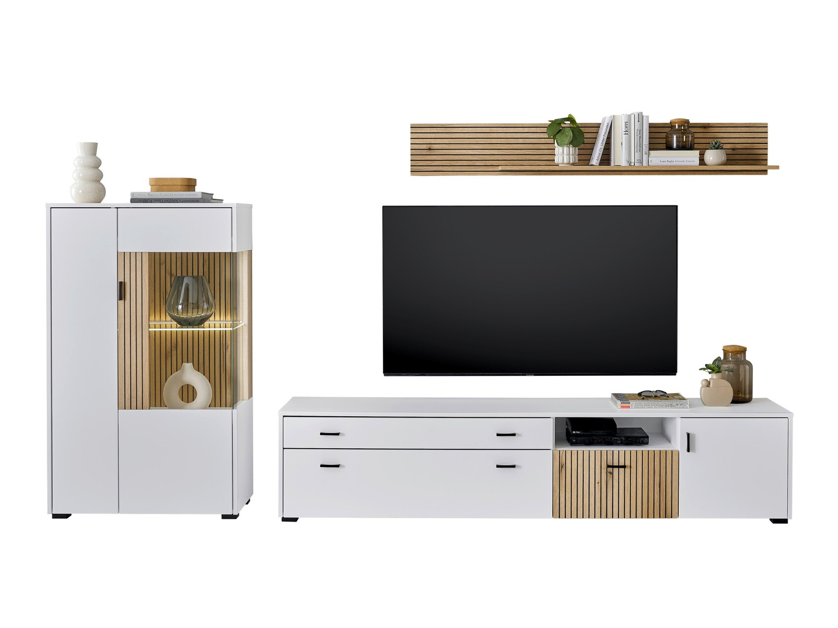 Set de living Belmelu 119 (Alb + Stejar)