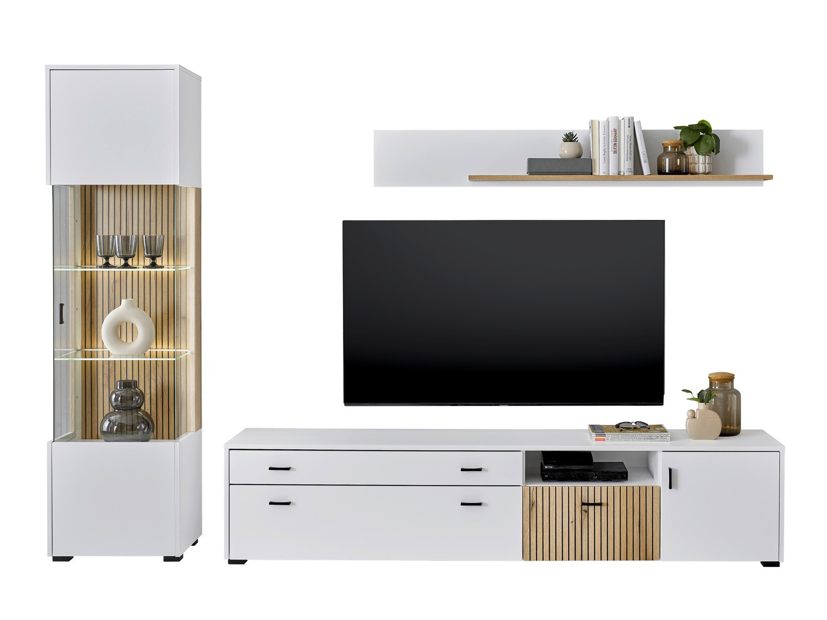 Set de living Belmelu 121 (Alb + Stejar)