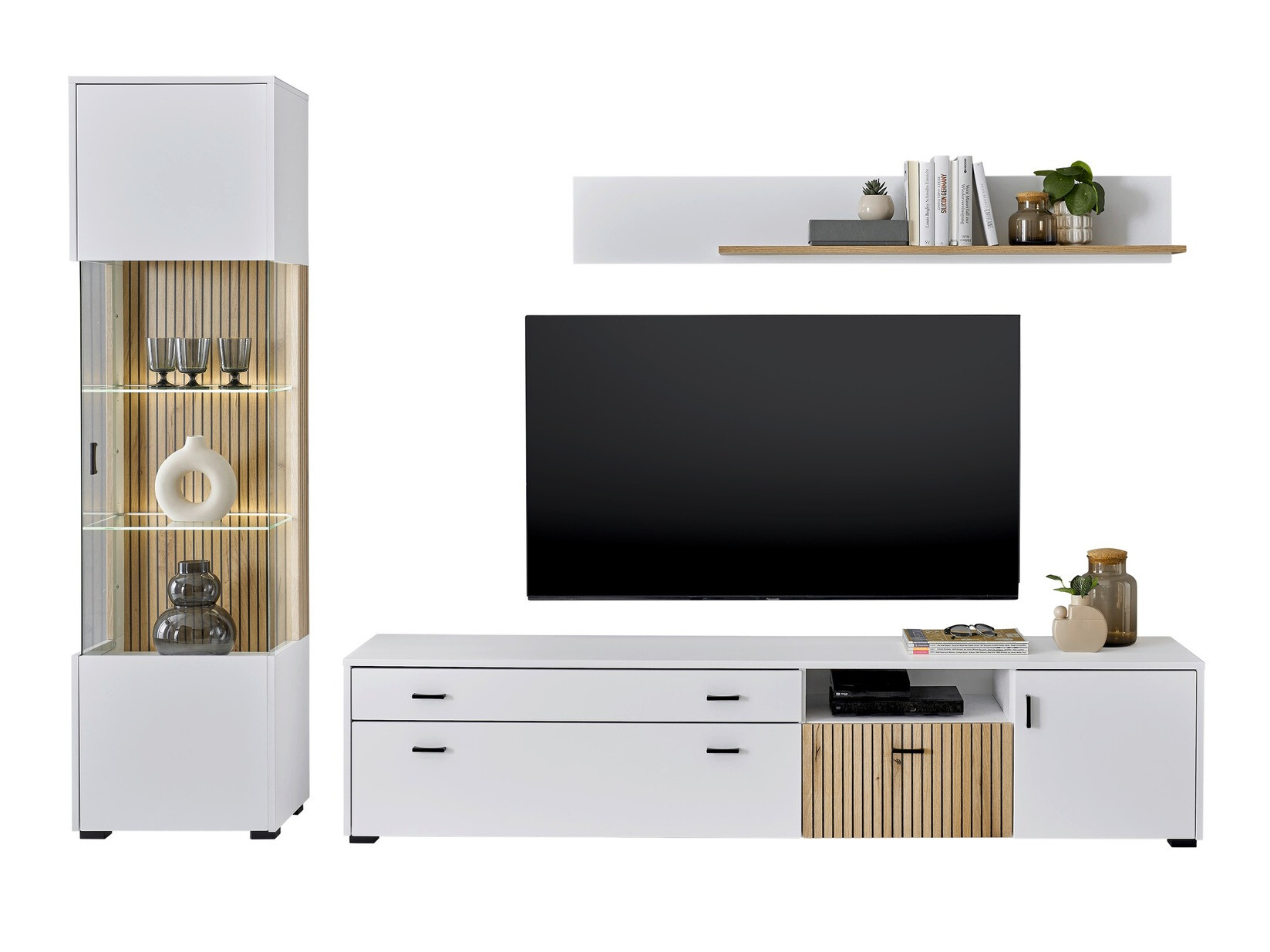 Set de living Belmelu 121 (Alb + Stejar)