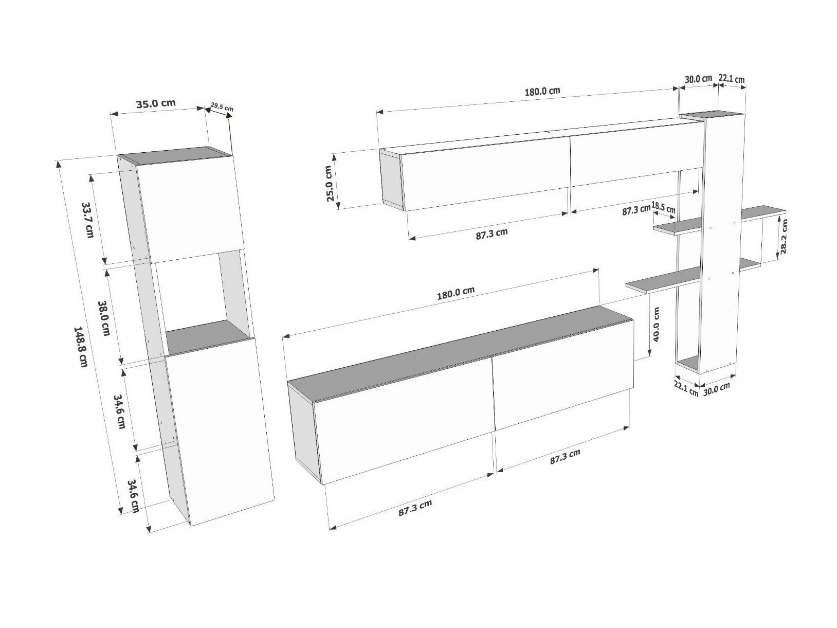 Set de living Kailua 1596
