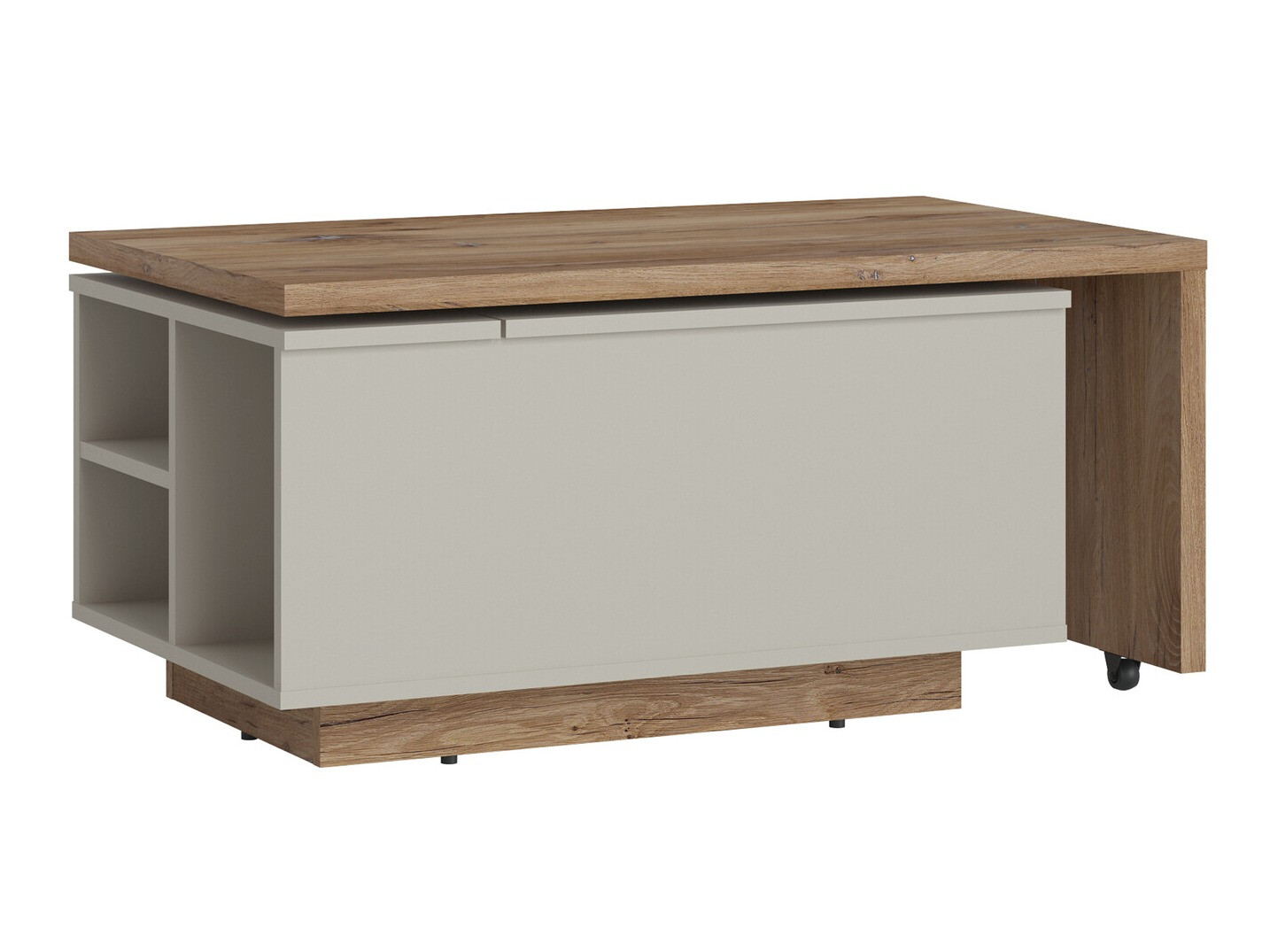 Masă de cafea rotativă Ontario 133 (Gri + Stejar închis)