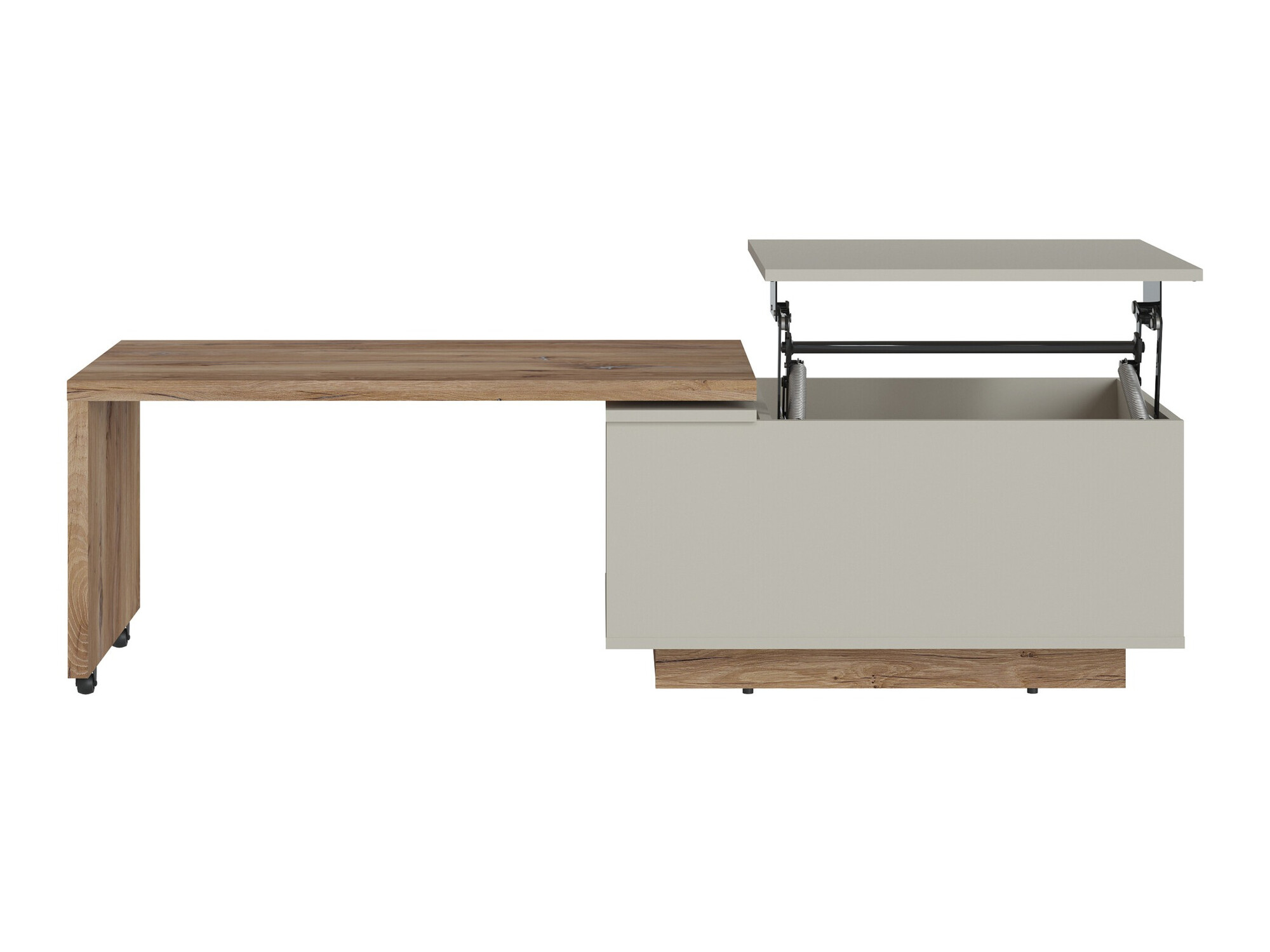 Masă de cafea rotativă Ontario 133 (Gri + Stejar închis)