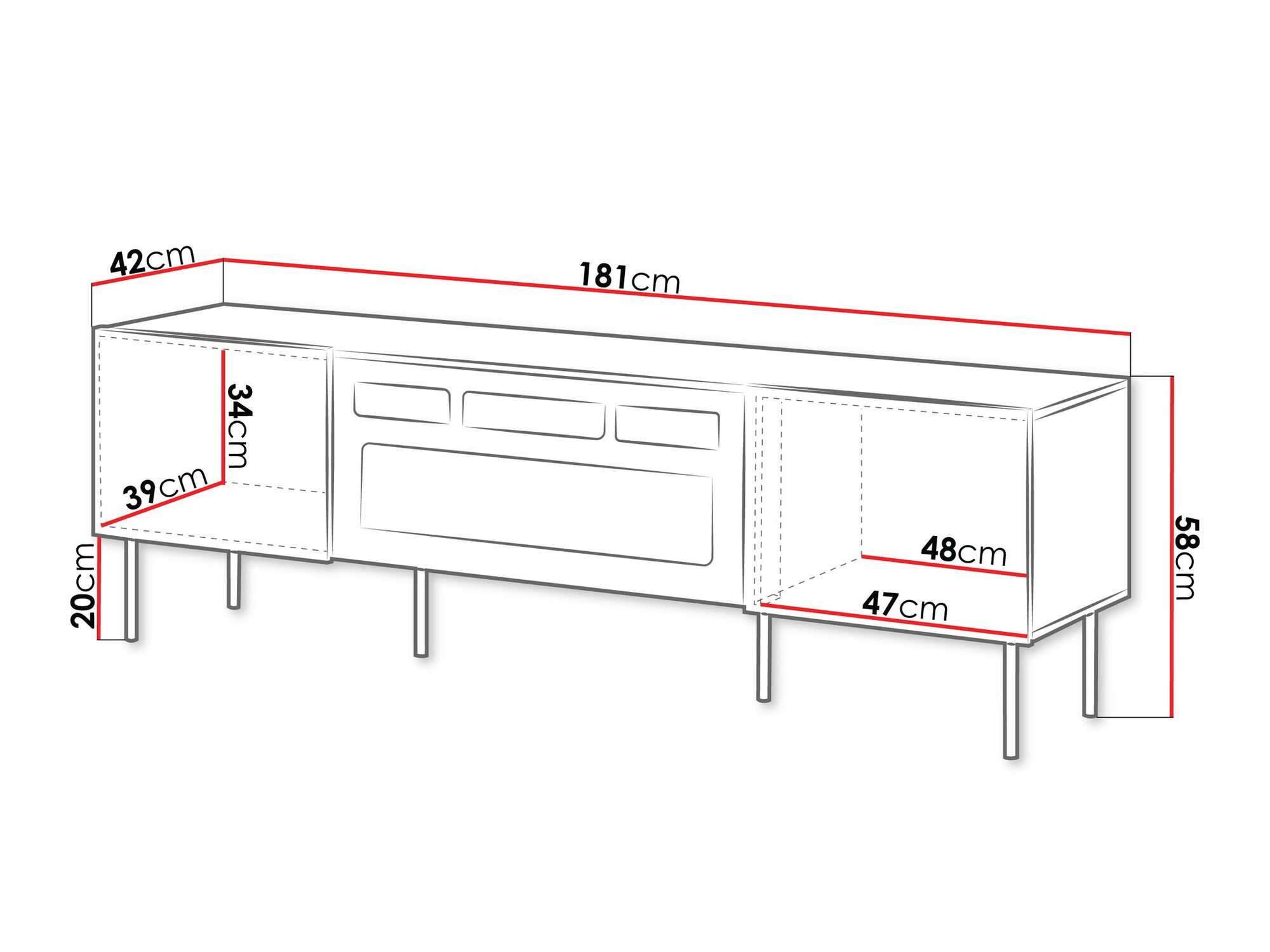 Comodă TV Dortivu 107