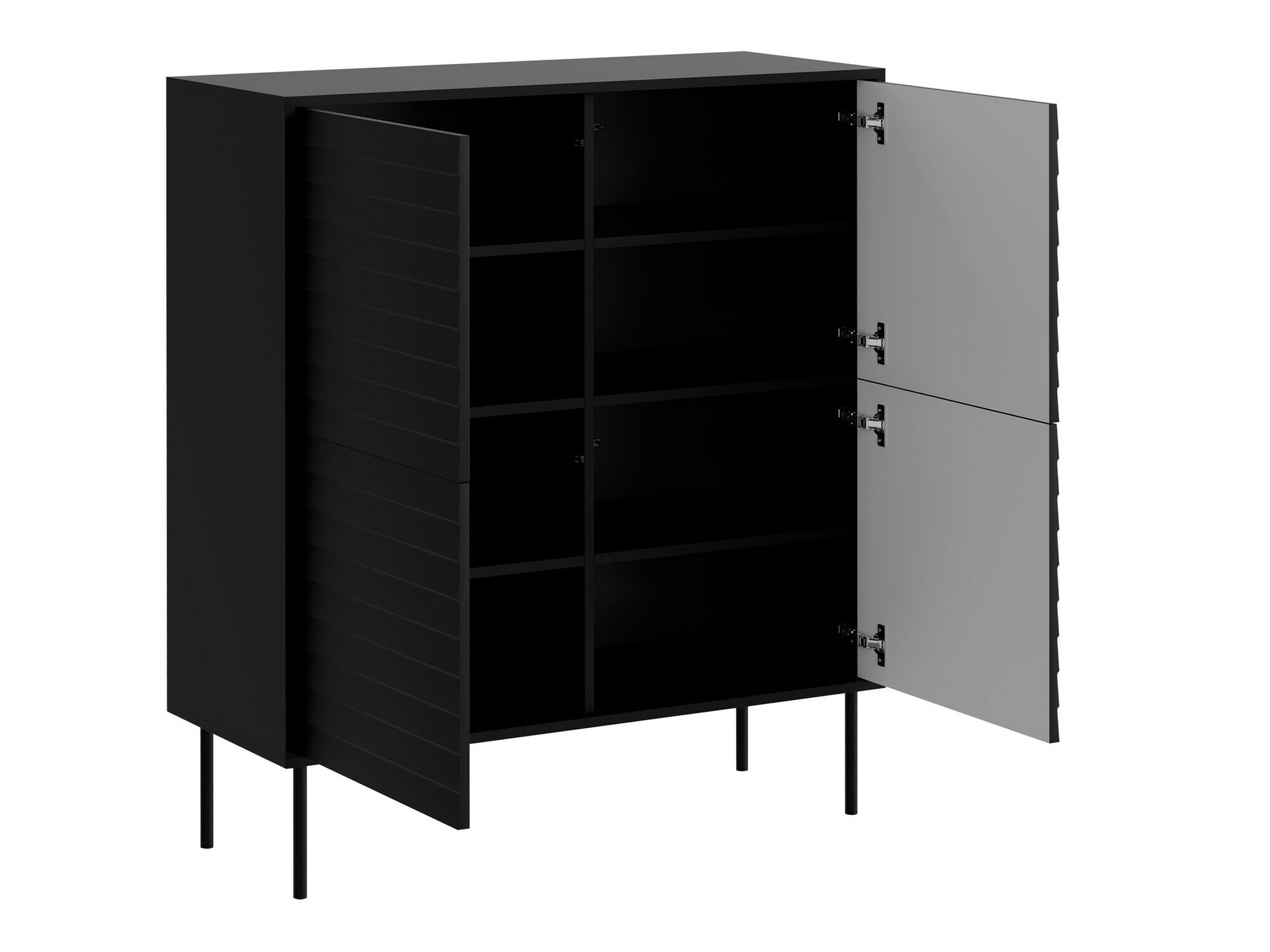 Set de living Flosoru 109 (Nuc + Negru)