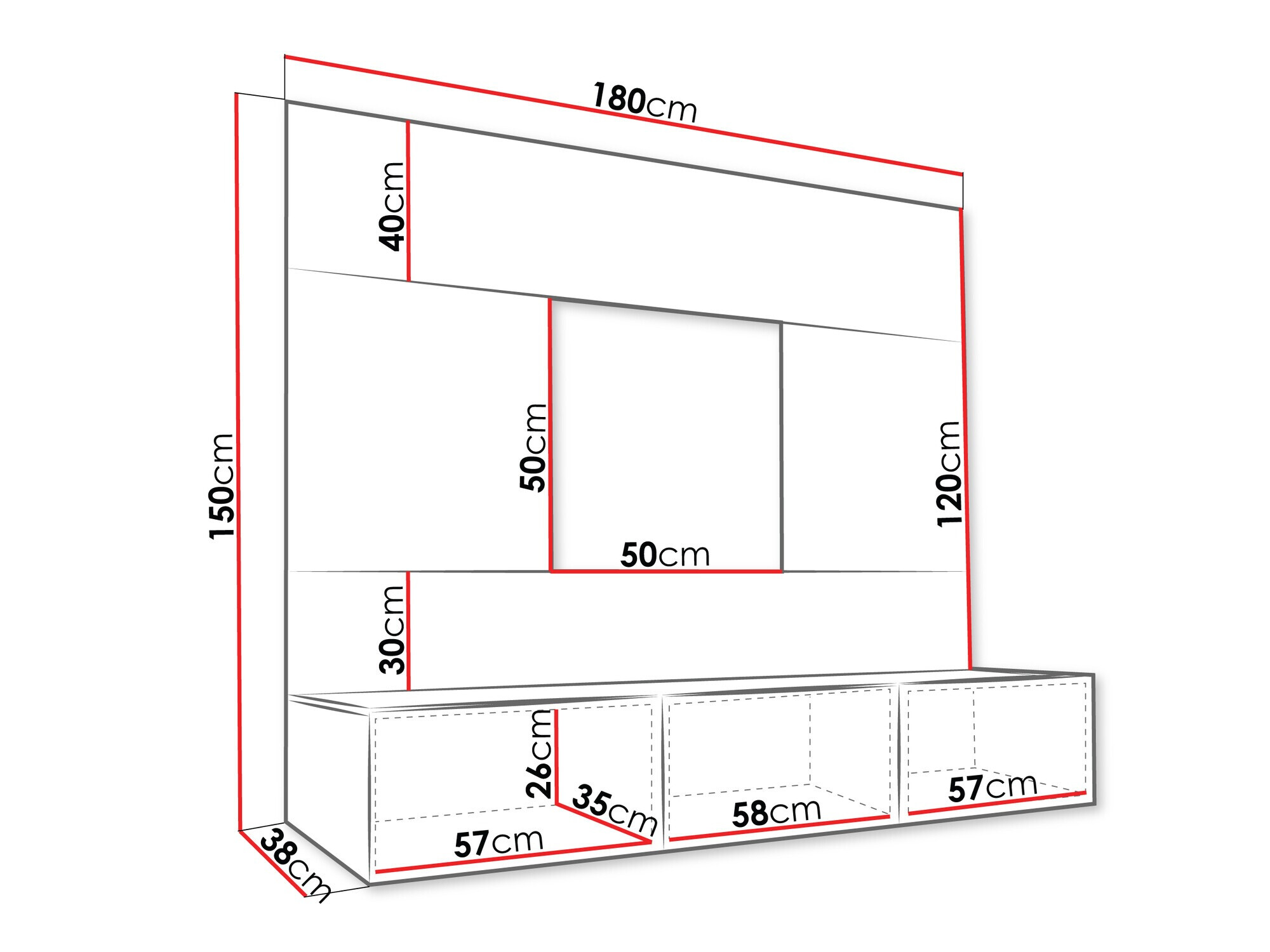 Set de living Comfivo Salix (Alb + Marmură albă)