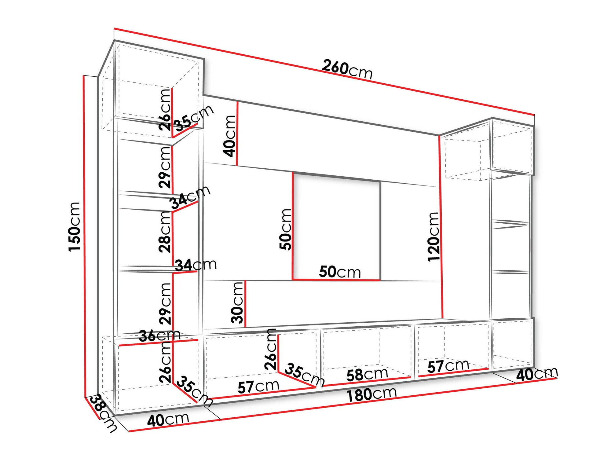 Set de living Comfivo Salix I (Alb + Marmură albă)