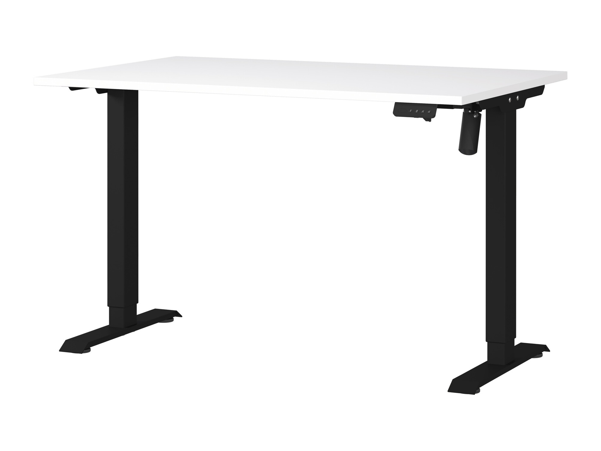 Birou cu înălțime reglabilă Lartesi 115 (Alb + Negru)