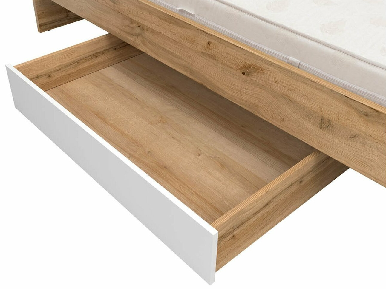 Spațiu de depozitare Tivetra 122 (Stejar Wotan + Alb lucios)