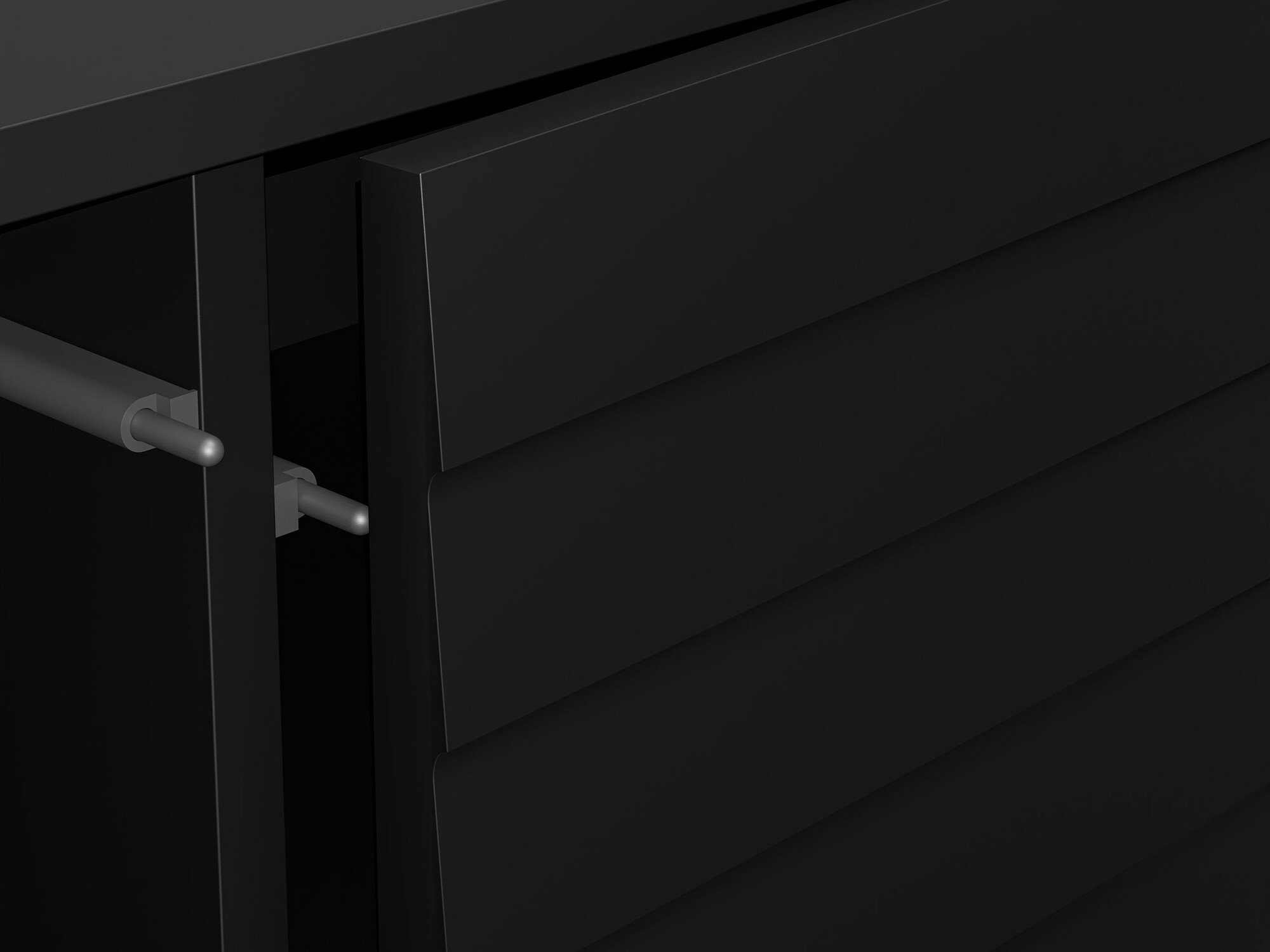 Set de living Flosoru 109 (Nuc + Negru)