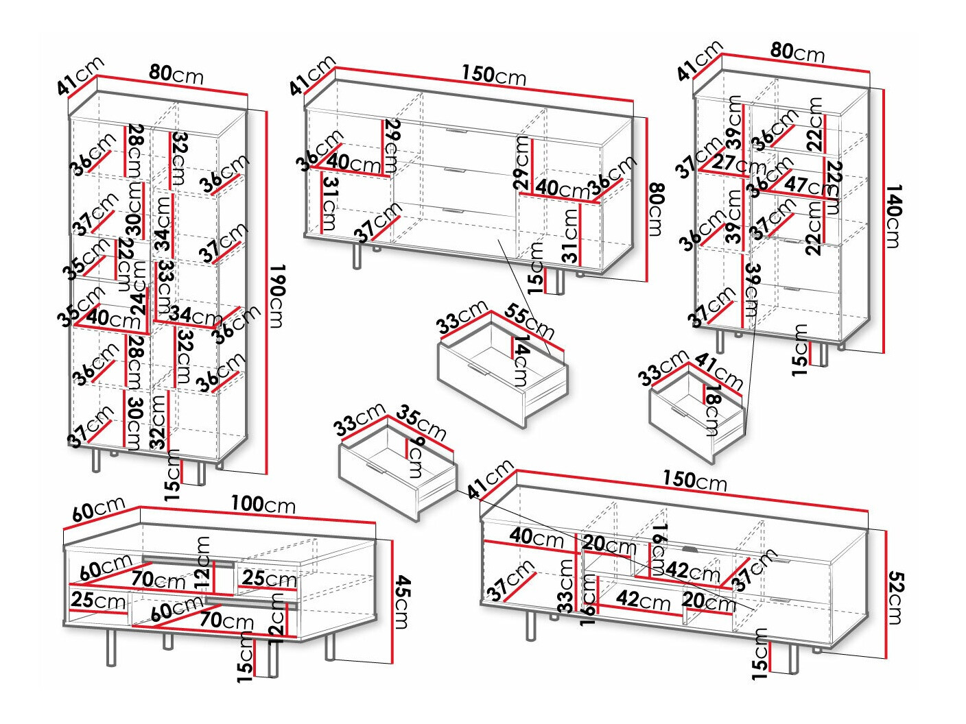 Set de living Decus I (Cașmir)