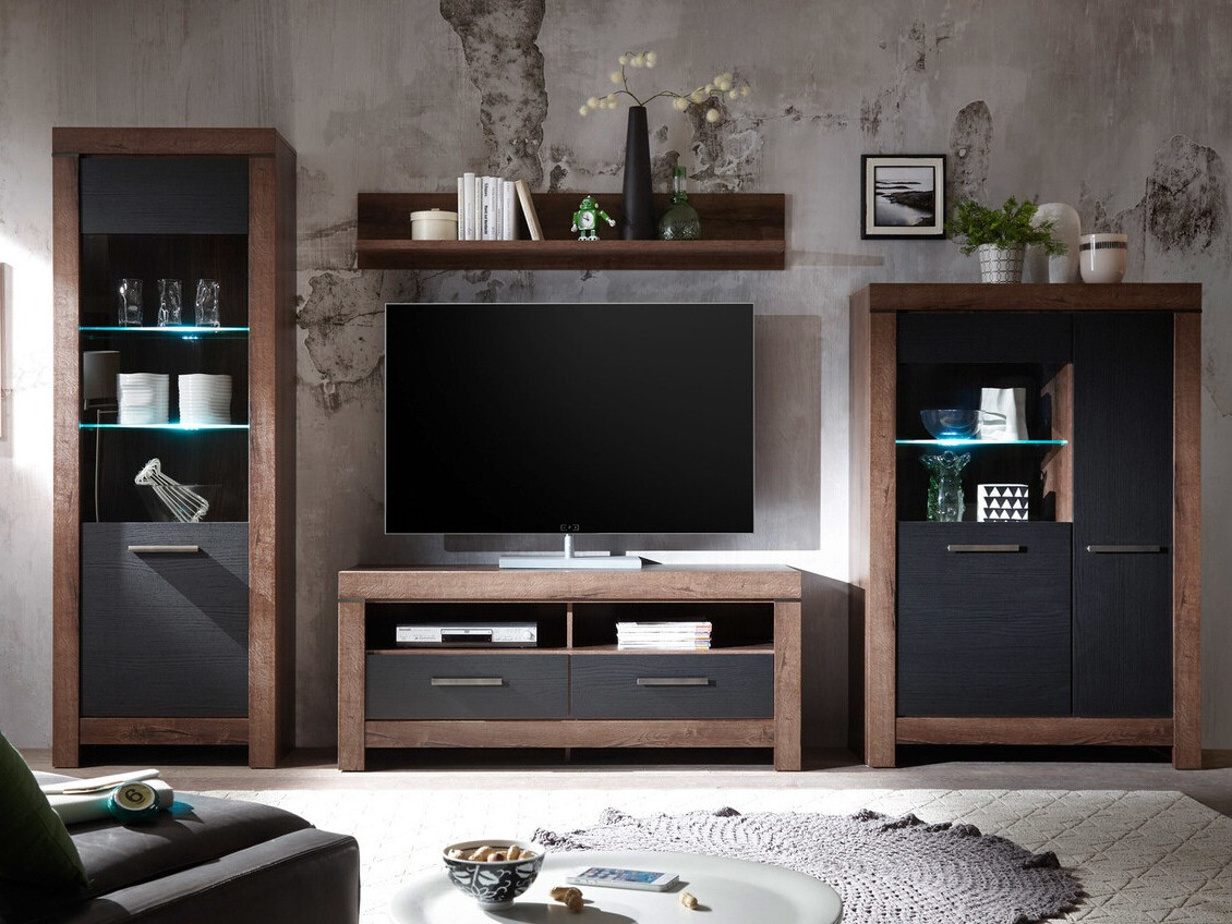 Set de living Dunfelu 105 (Stejar Monastery + stejar negru)