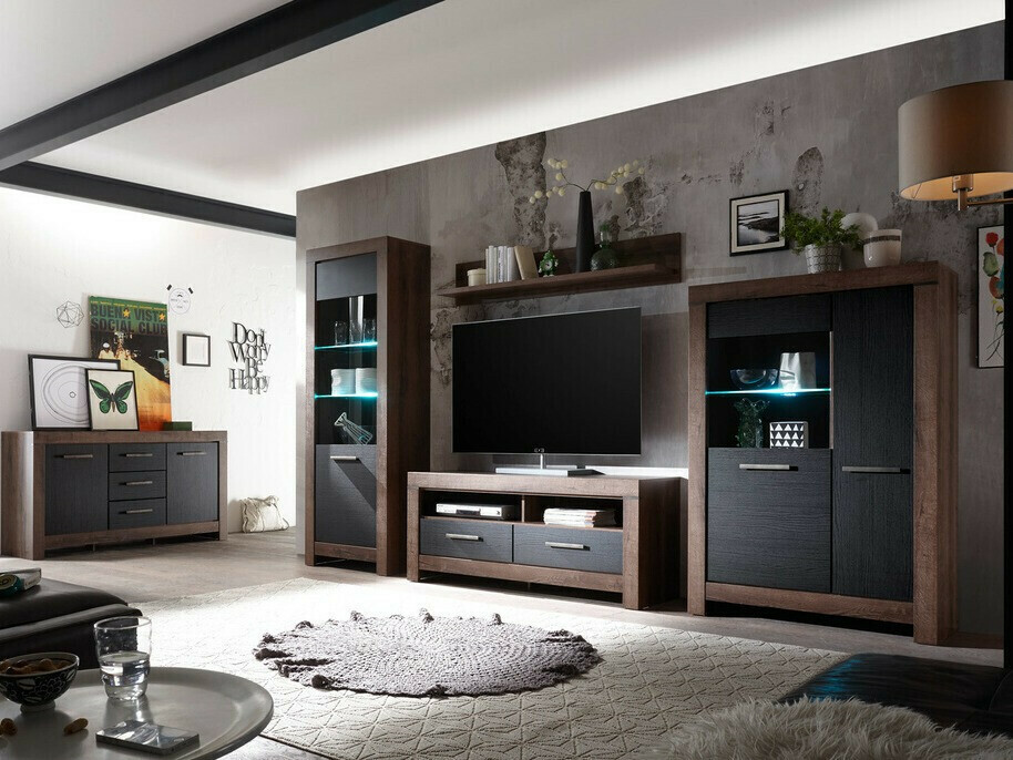 Set de living Dunfelu 105 (Stejar Monastery + stejar negru)