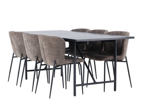 Set de mese Dallas 4192 (Maro + Negru)