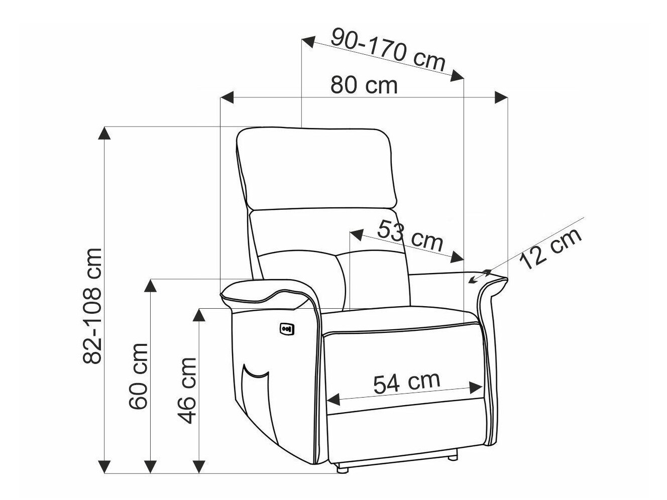Fotoliu recliner Houston 1543 (Scorțișoară)