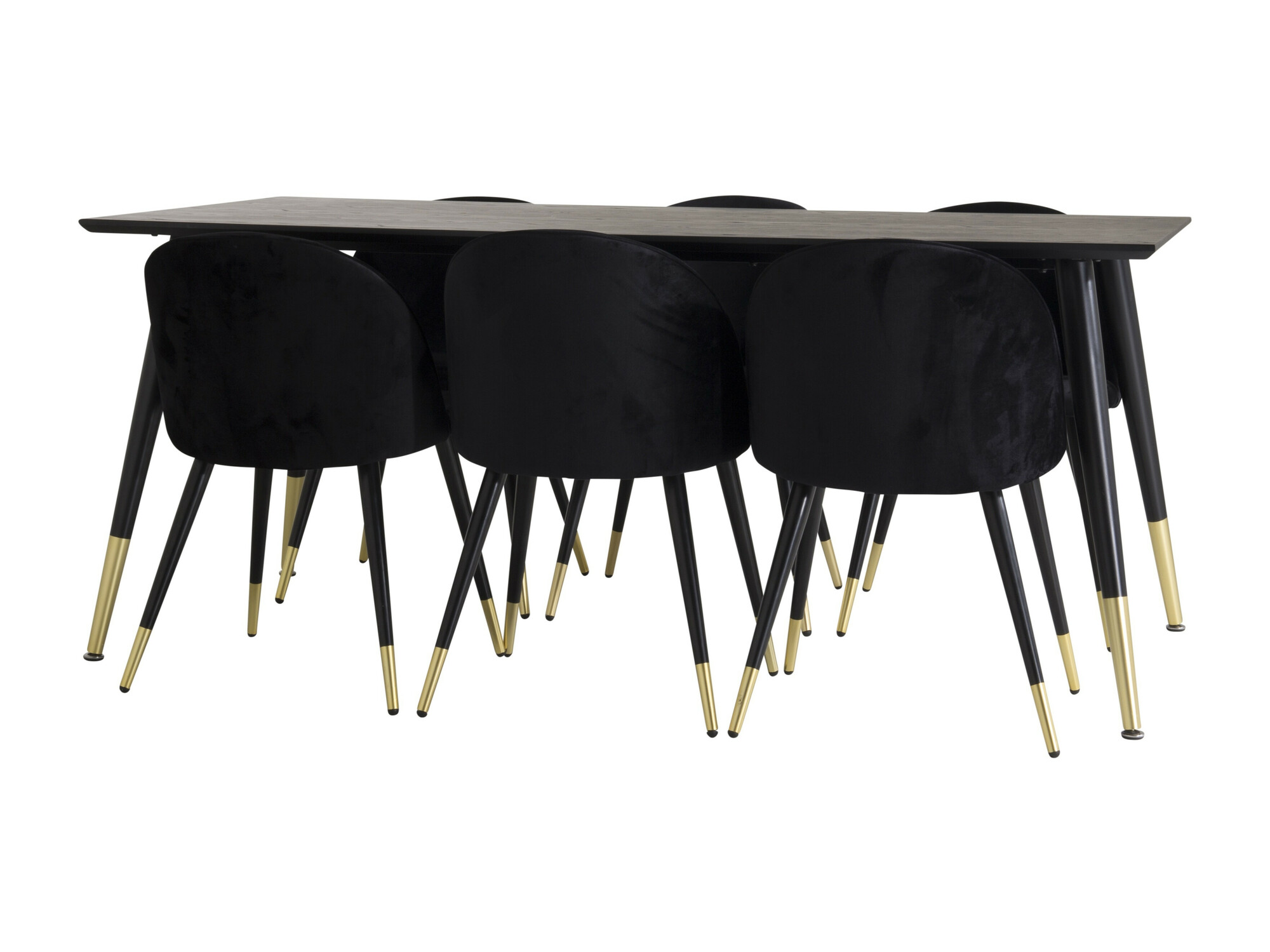 Set de dining Dallas 346 (Negru)