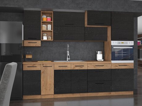 Set de bucătărie modular Wood Dark 129