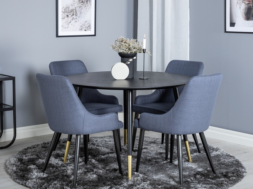 Set de dining Dallas 1181 (Albastru + Negru)