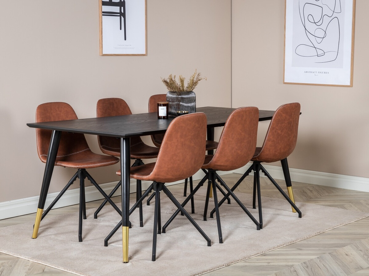 Set de mese Dallas 2578 (Negru + Alamă)