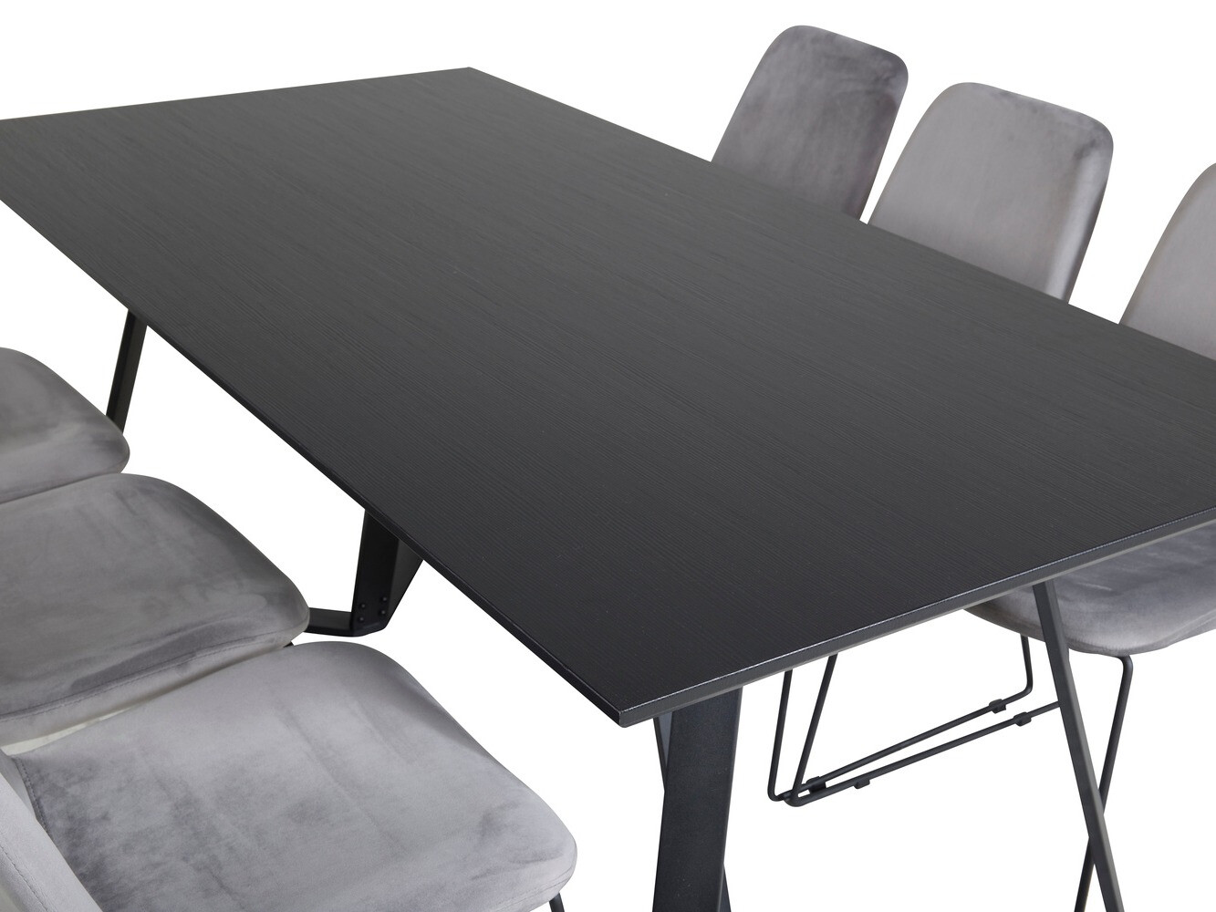 Set de dining Dallas 1972 (Negru + Gri)