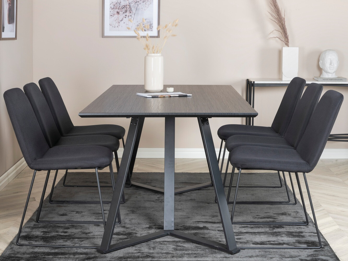 Set de dining Dallas 1972 (Negru)