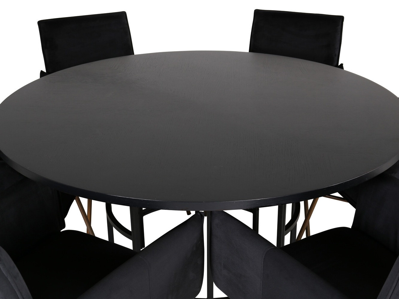 Set de dining Dallas 2391 (Negru + Alamă)