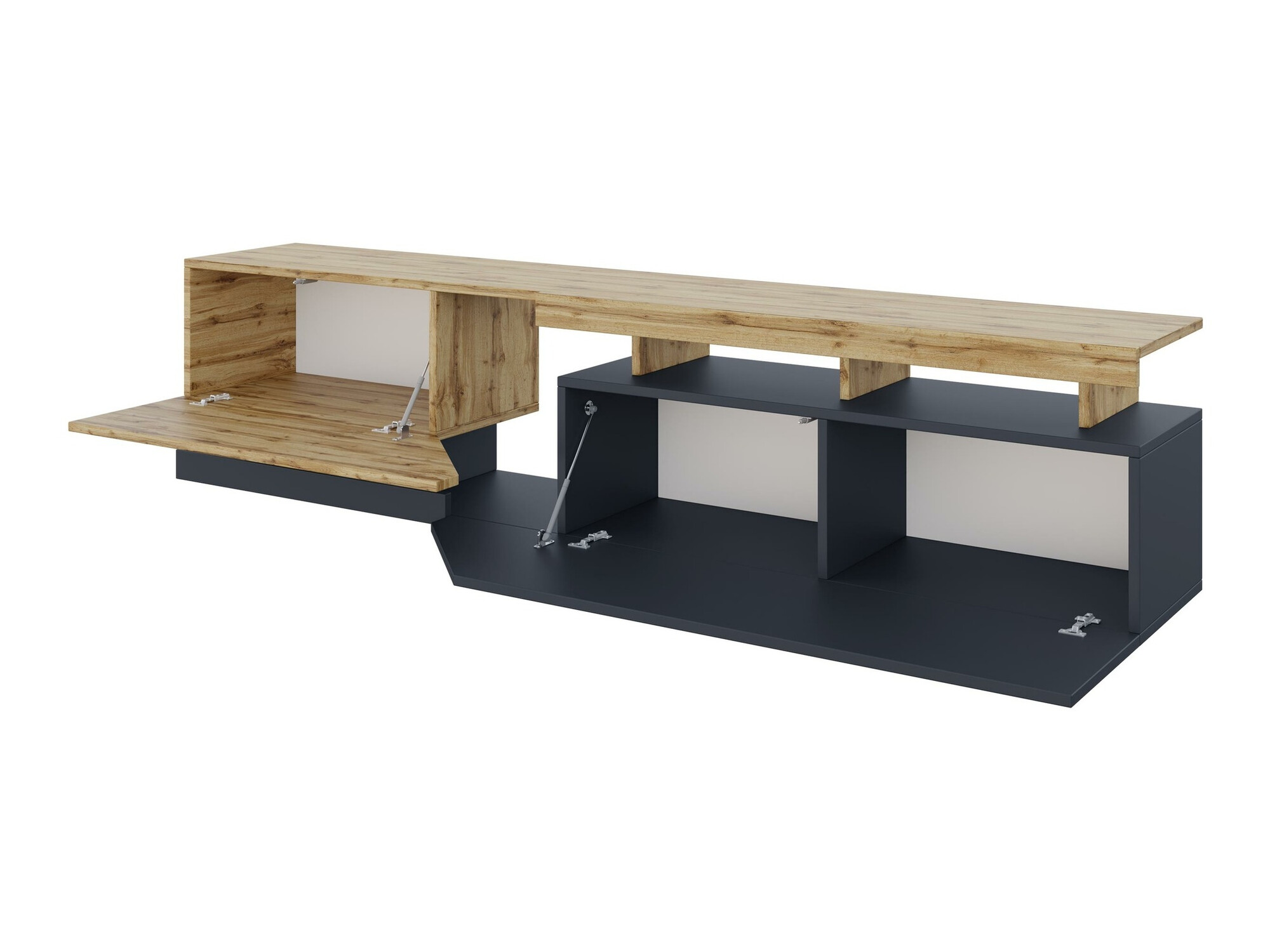 Set de living Comfivo Daldune 105 (Alb + Stejar Wotan)