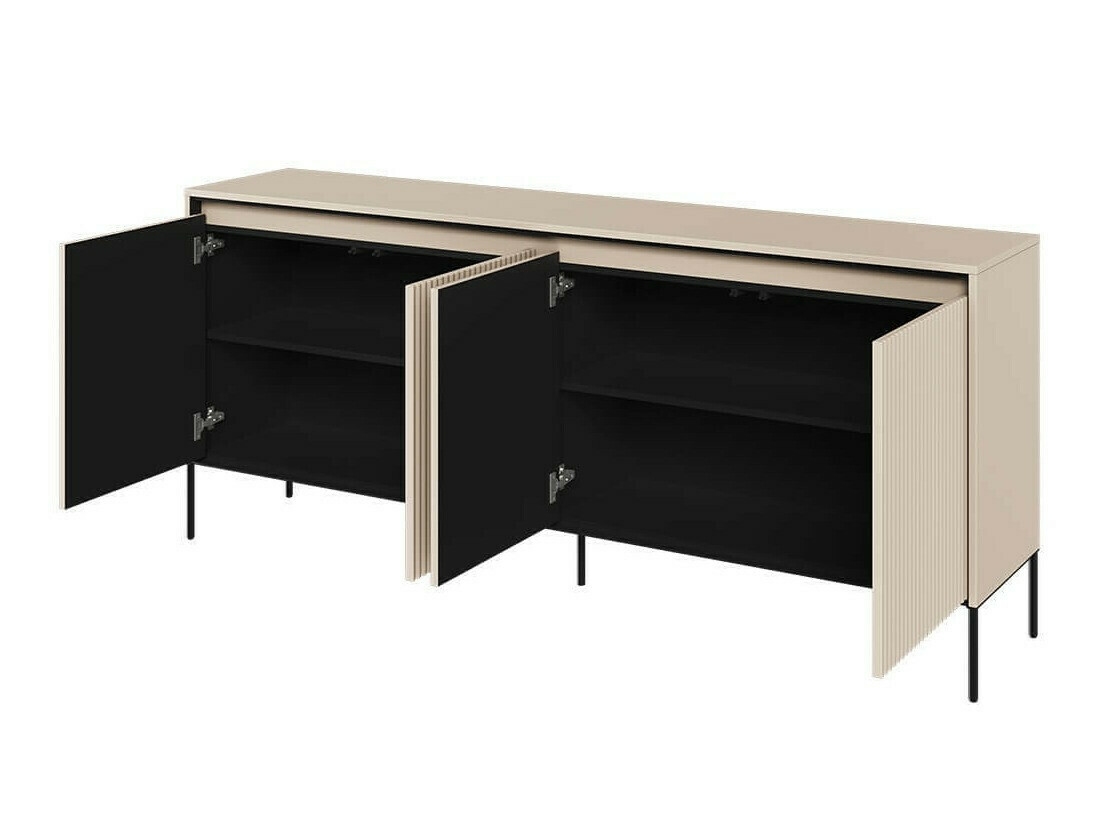 Set de living Fernolu 112 (Bej + Negru)